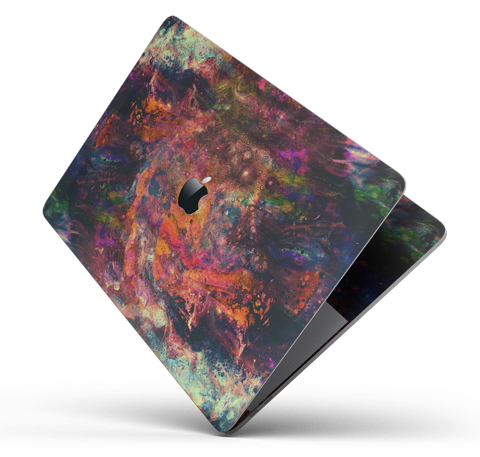 Liquid Abstract Paint Remix V65 skin decal wrap kit for MacBook, showcasing vibrant abstract design and premium vinyl material.