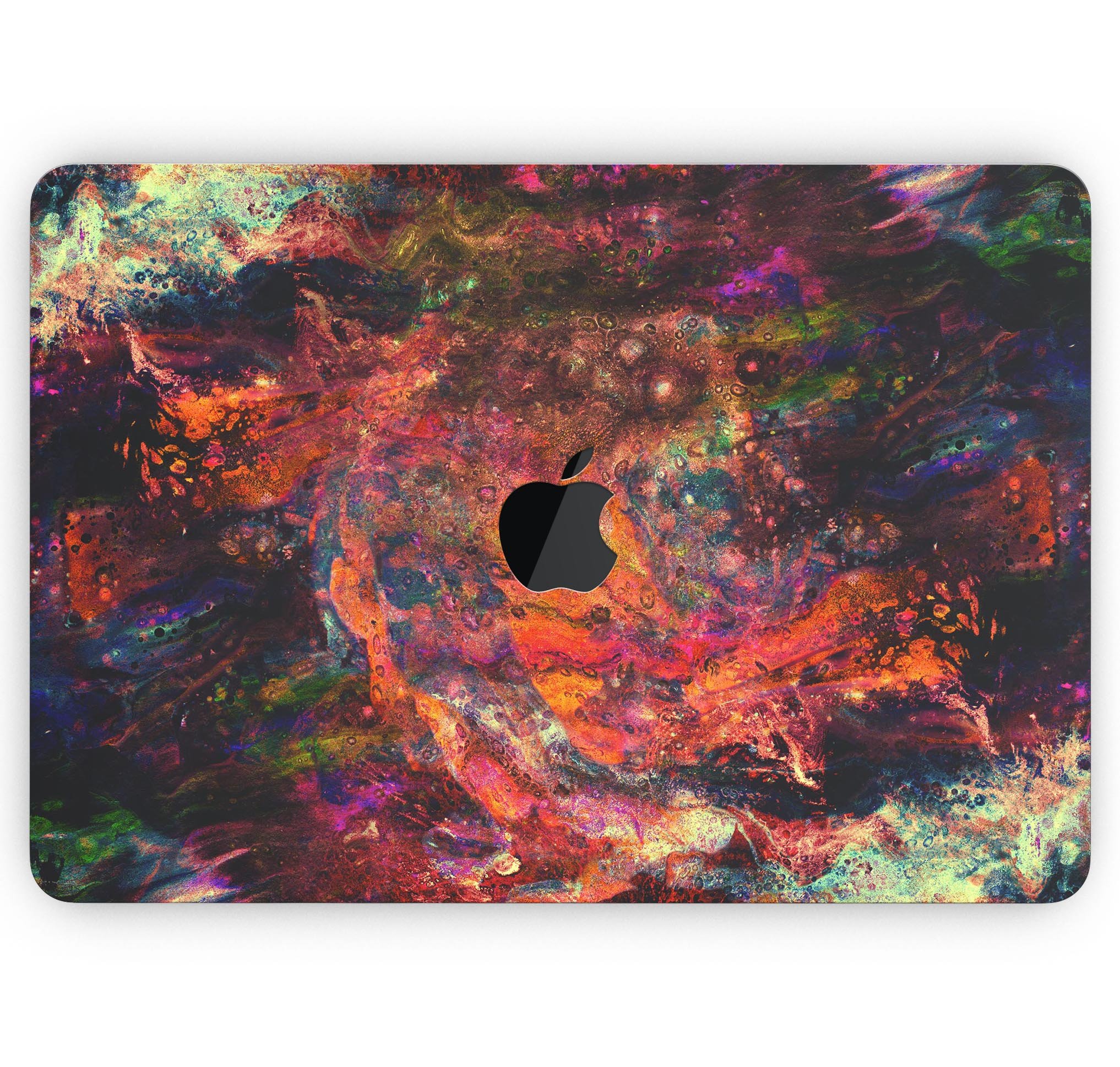 Liquid Abstract Paint Remix V65 skin decal wrap kit for MacBook, showcasing vibrant abstract design and premium vinyl material.