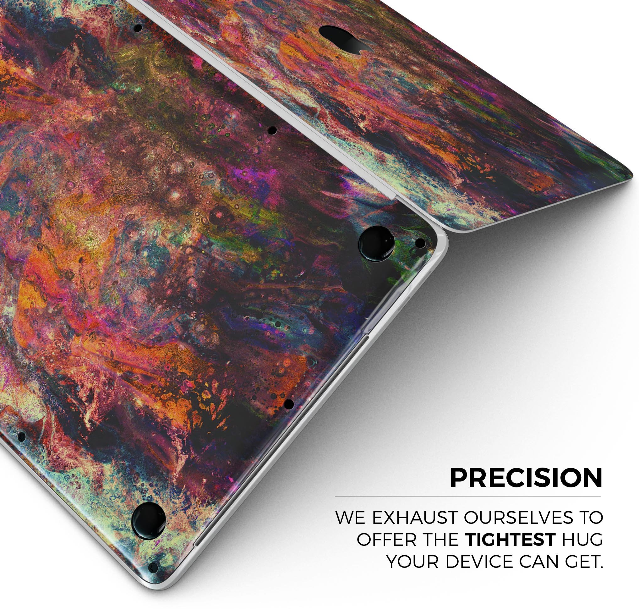 Liquid Abstract Paint Remix V65 skin decal wrap kit for MacBook, showcasing vibrant abstract design and premium vinyl material.