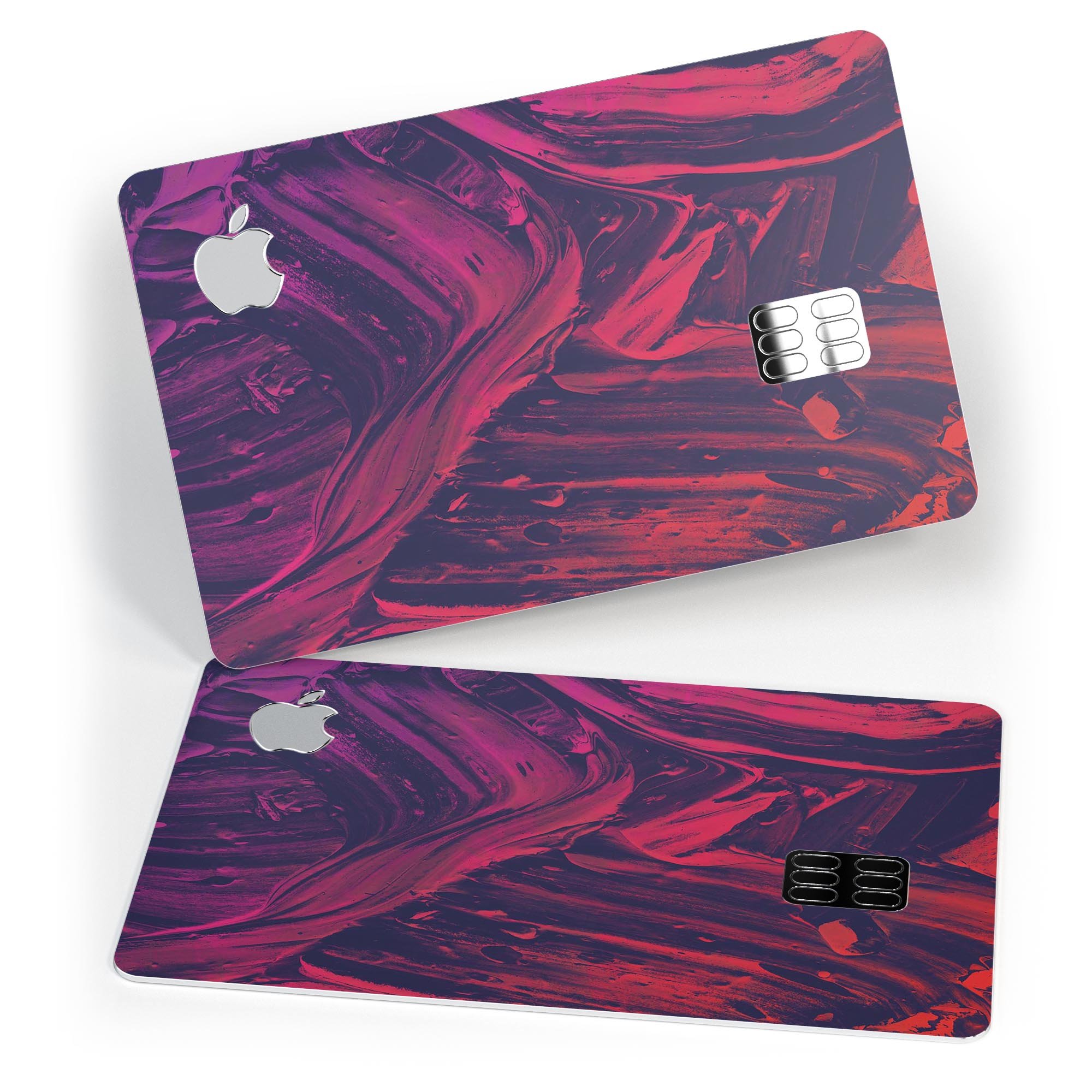Liquid Abstract Paint Remix V67 skin for Apple Card, showcasing vibrant colors and premium vinyl material.