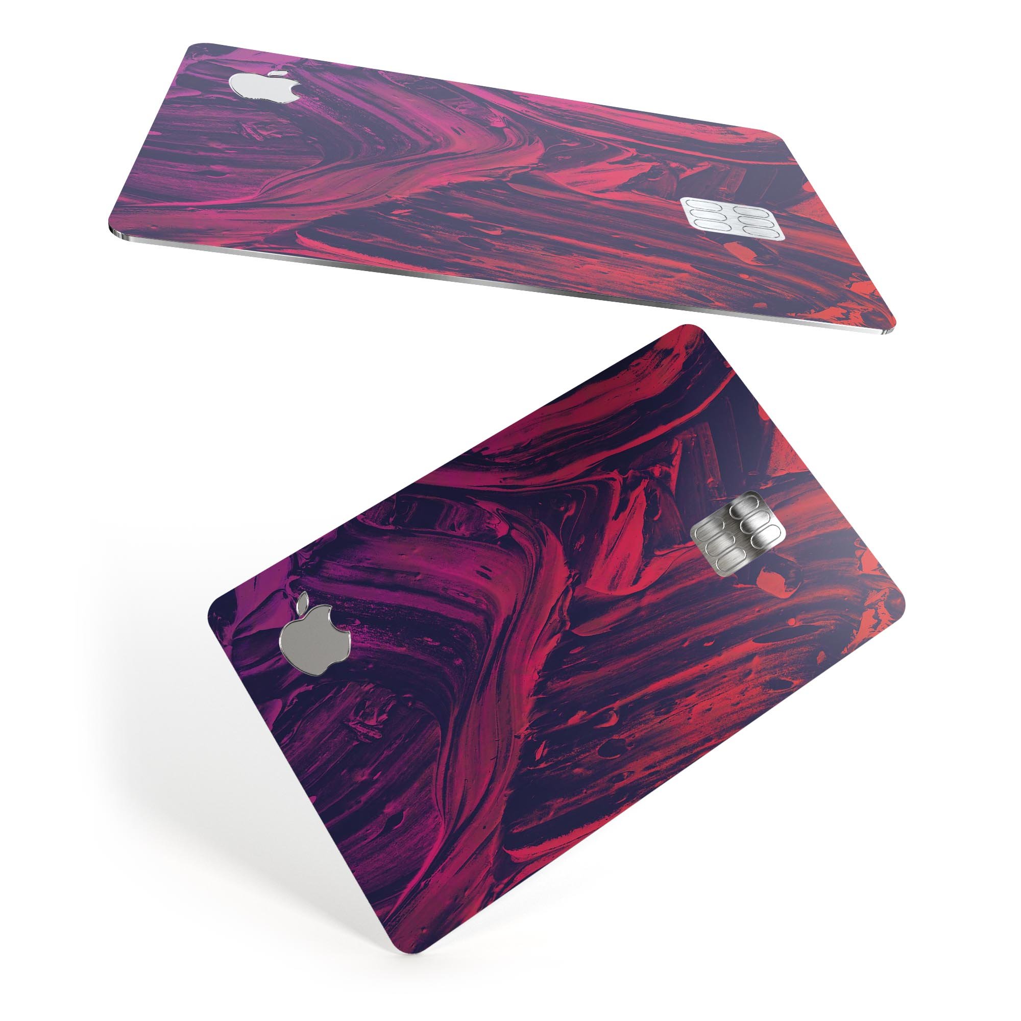 Liquid Abstract Paint Remix V67 skin for Apple Card, showcasing vibrant colors and premium vinyl material.