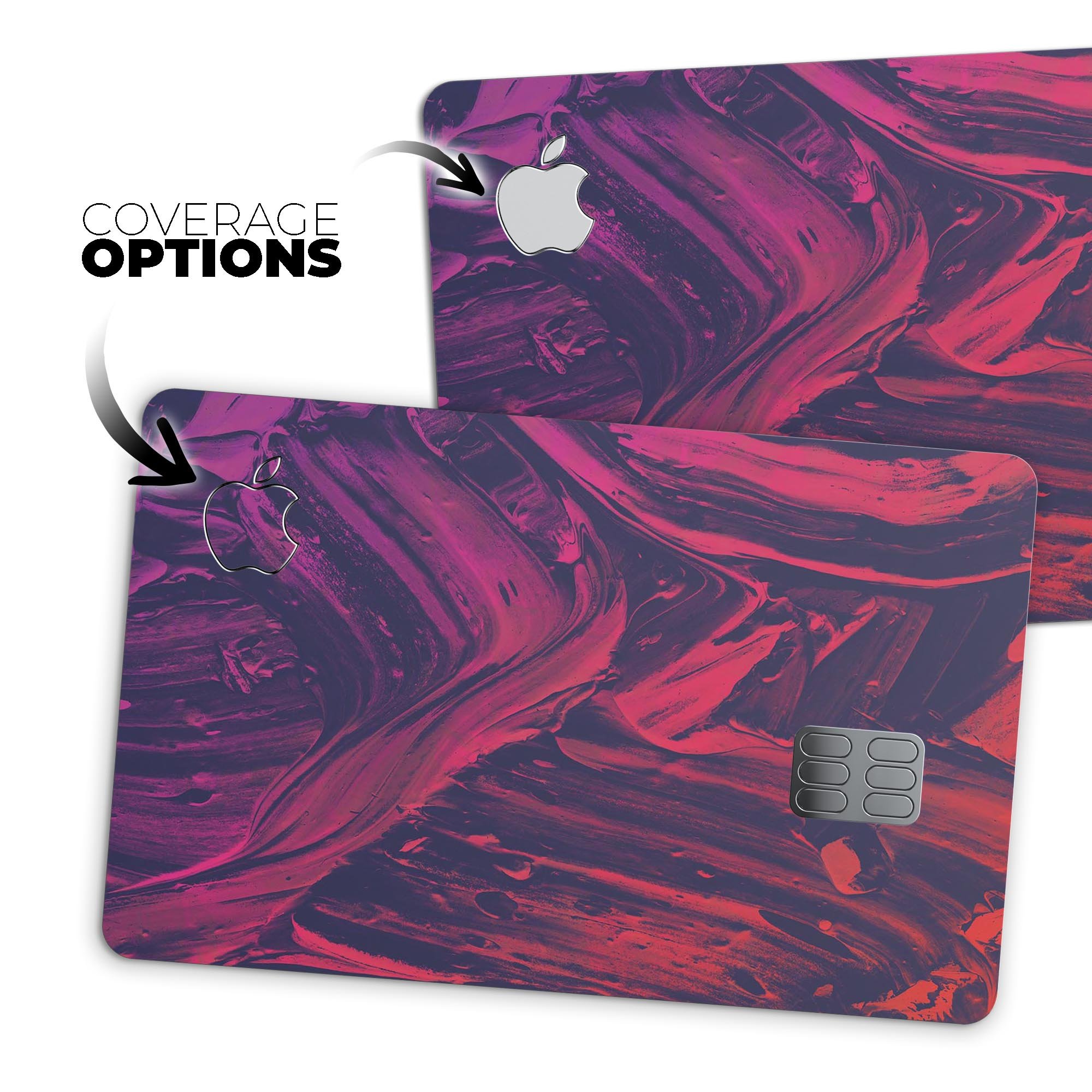 Liquid Abstract Paint Remix V67 skin for Apple Card, showcasing vibrant colors and premium vinyl material.