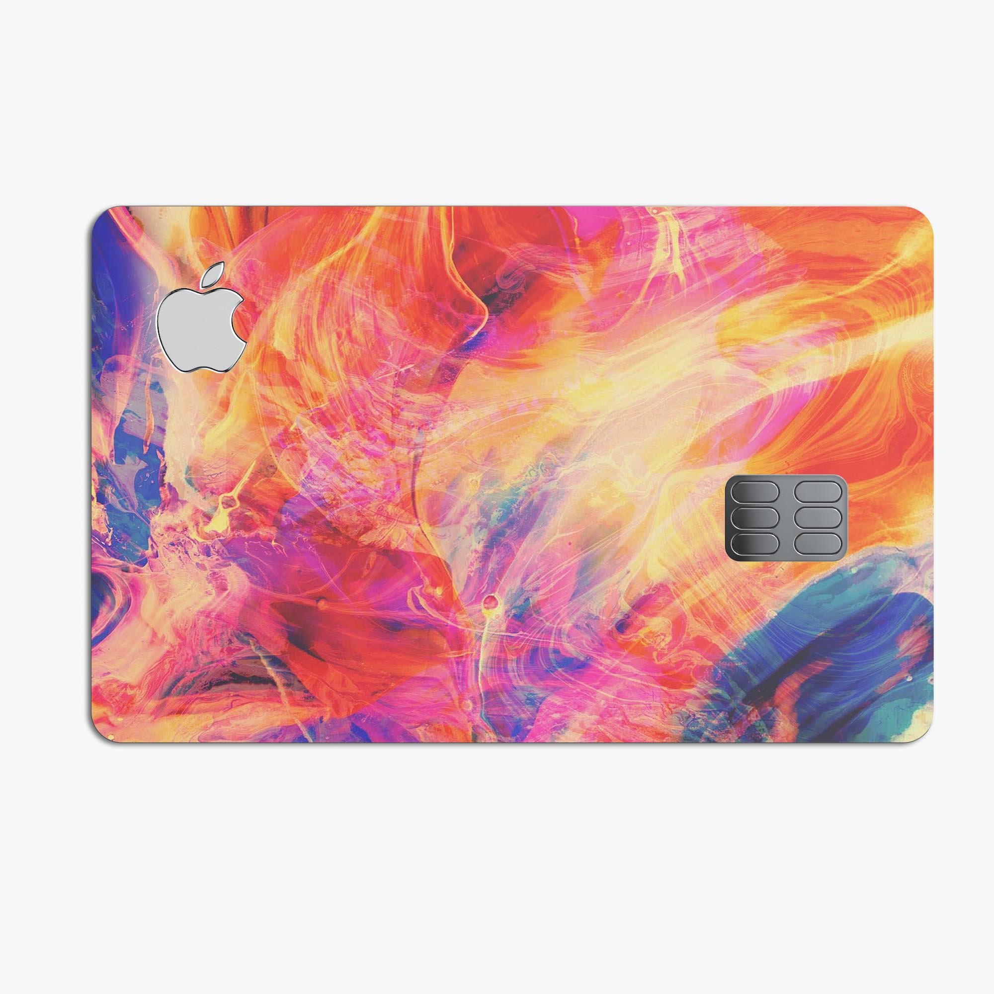 Liquid Abstract Paint Remix V69 skin for Apple Card, showcasing premium vinyl design with ultra-gloss finish.