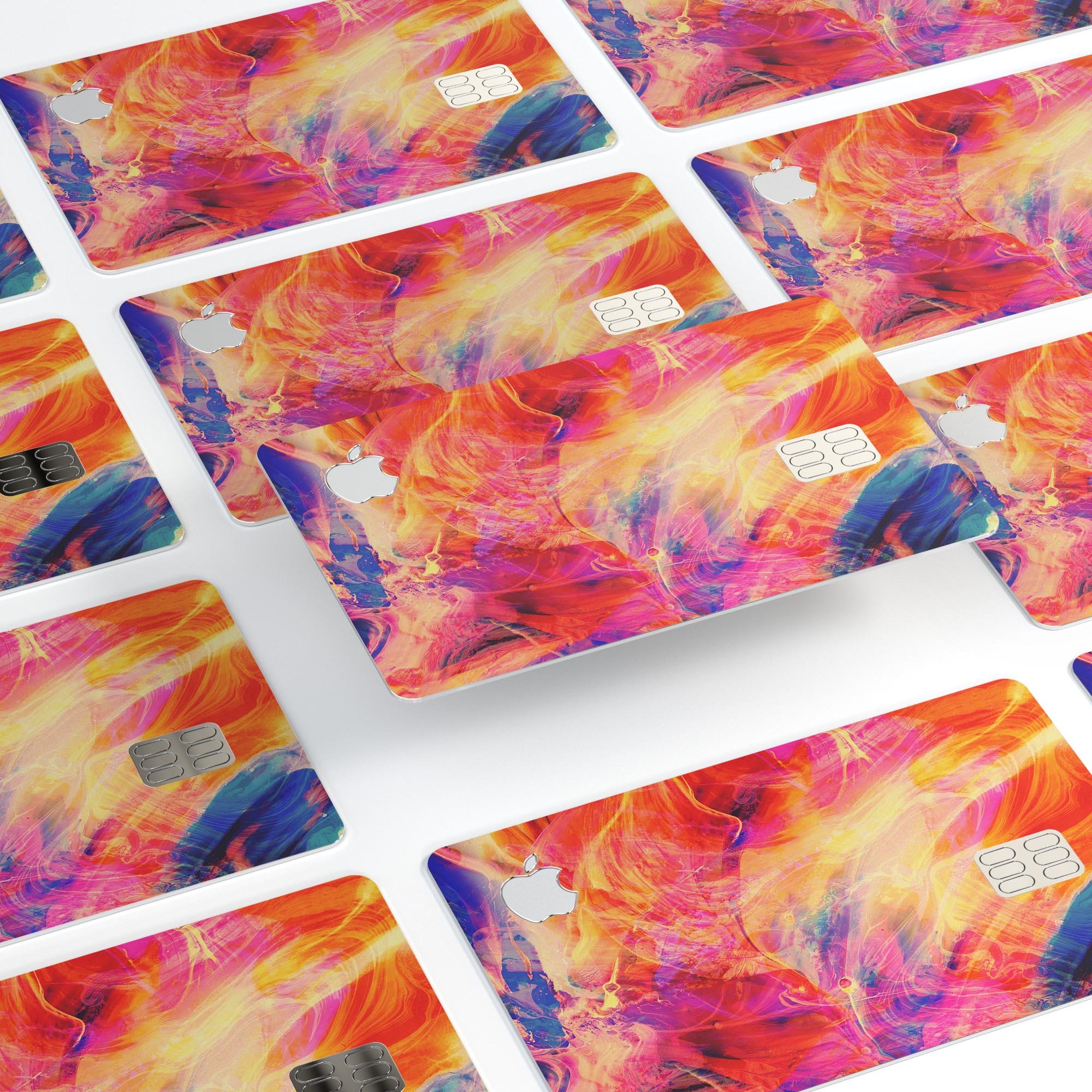 Liquid Abstract Paint Remix V69 skin for Apple Card, showcasing premium vinyl design with ultra-gloss finish.