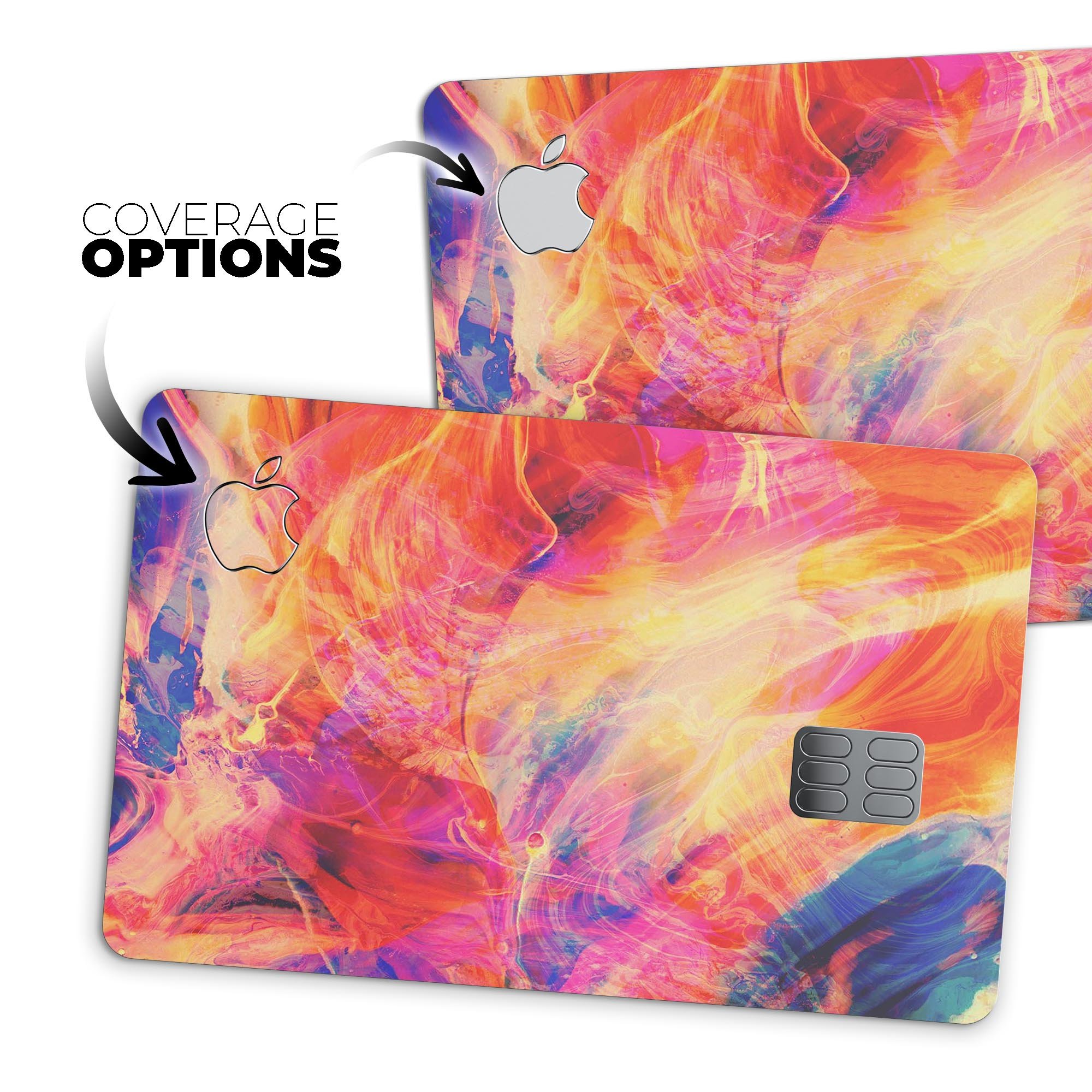 Liquid Abstract Paint Remix V69 skin for Apple Card, showcasing premium vinyl design with ultra-gloss finish.