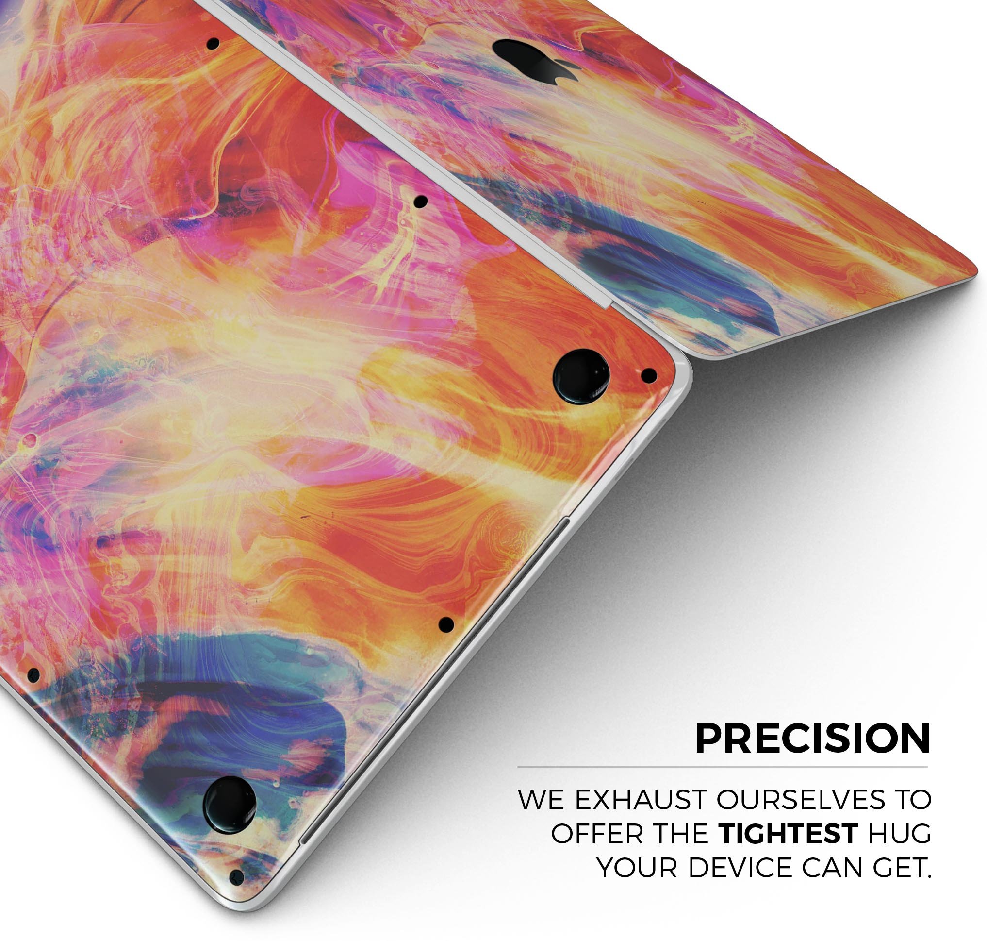 Liquid Abstract Paint Remix V69 skin decal wrap kit for MacBook, showcasing vibrant colors and a sleek design.