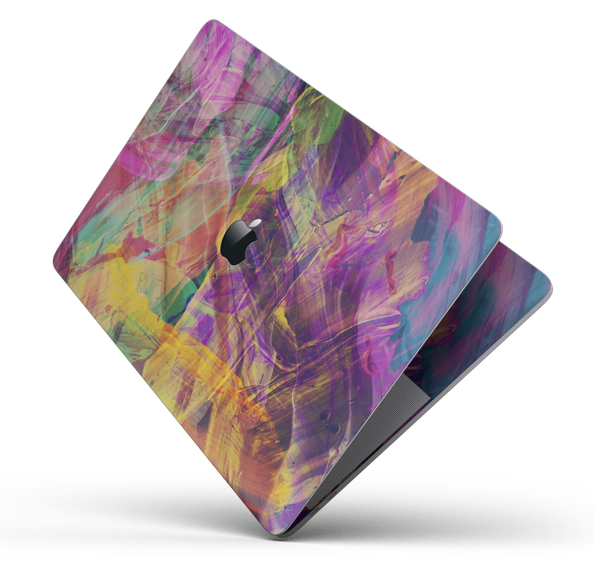 Liquid Abstract Paint Remix V71 skin decal wrap kit for MacBook, showcasing vibrant abstract design and premium vinyl material.