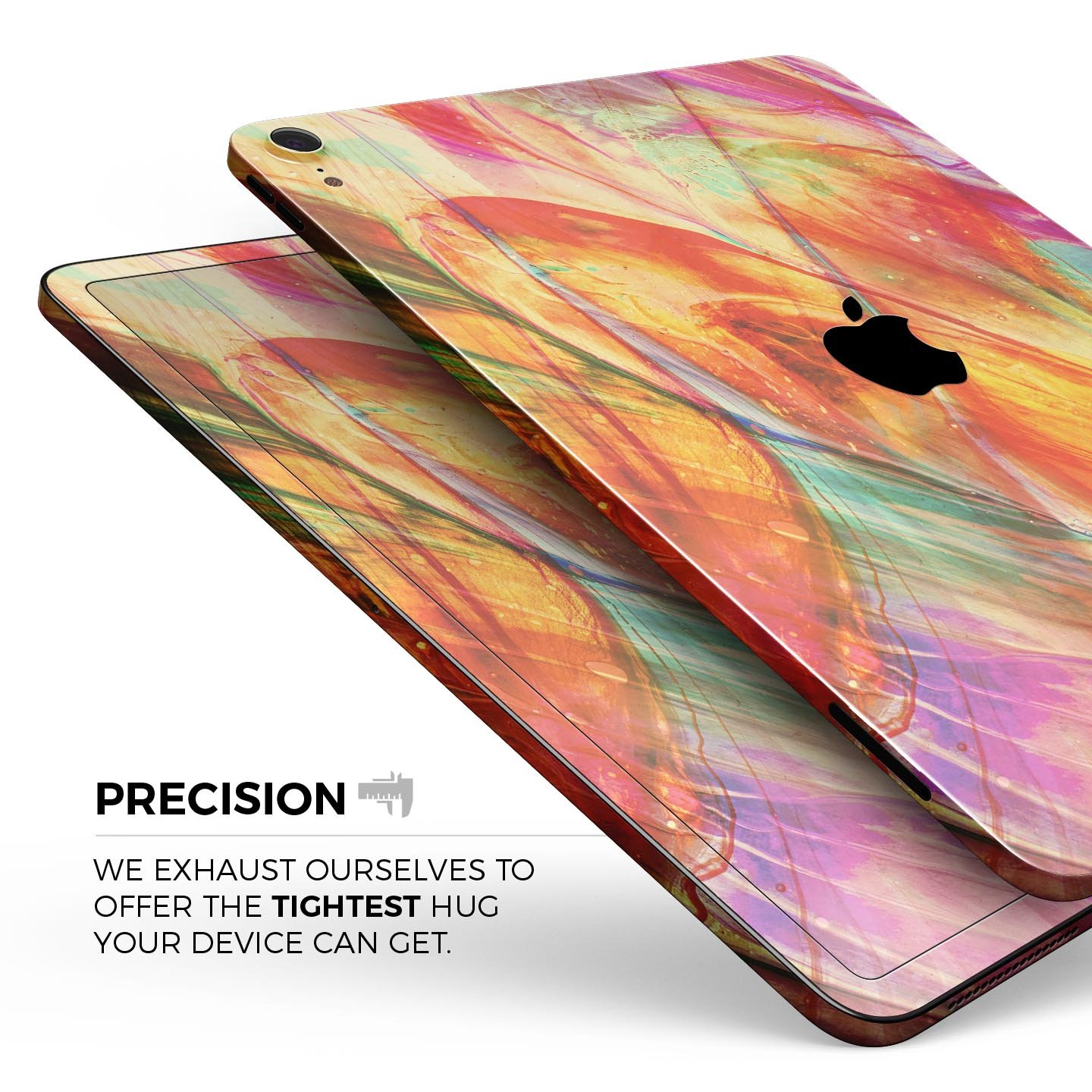 Liquid Abstract Paint Remix V72 skin decal for Apple devices, showcasing vibrant abstract design and premium 3M material.