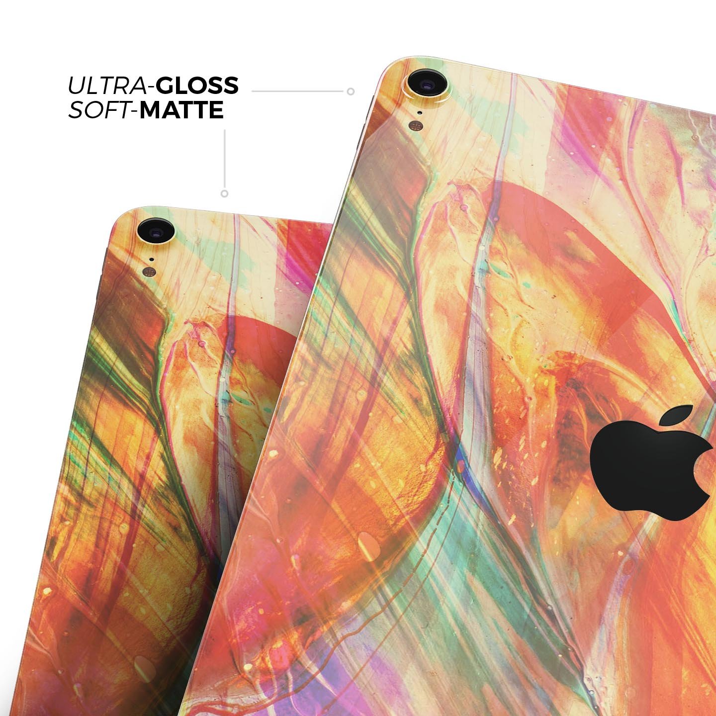 Liquid Abstract Paint Remix V72 skin decal for Apple devices, showcasing vibrant abstract design and premium 3M material.