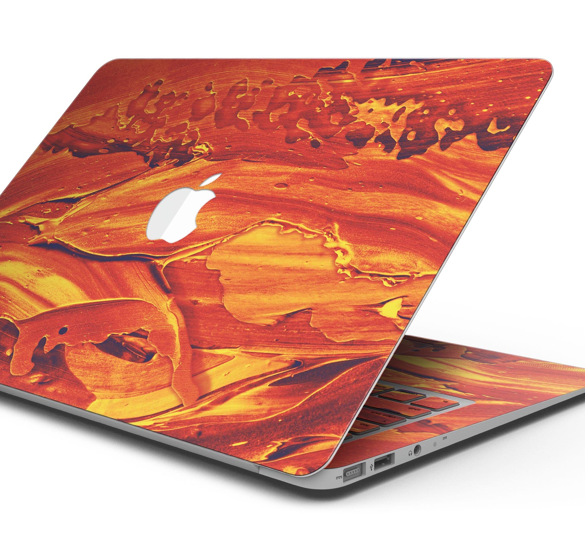 Liquid Abstract Paint Remix V75 skin decal wrap kit for MacBook, showcasing vibrant colors and a sleek design.