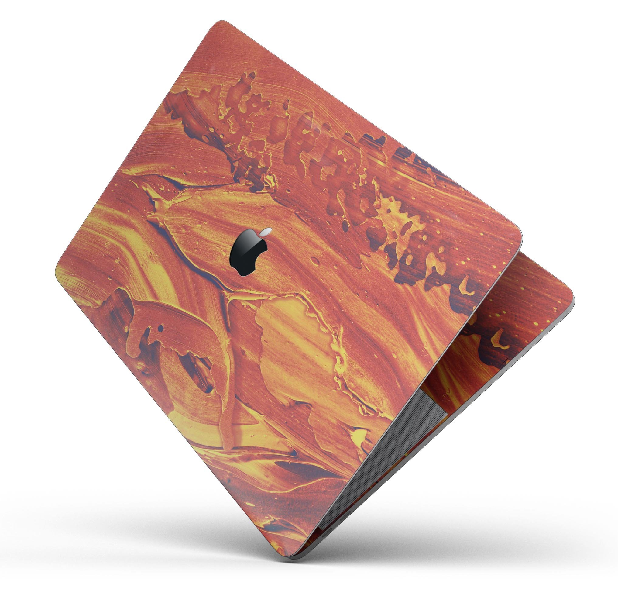 Liquid Abstract Paint Remix V75 skin decal wrap kit for MacBook, showcasing vibrant colors and a sleek design.