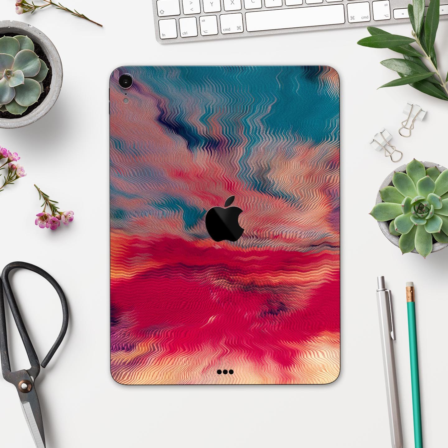 Liquid Abstract Paint Remix V78 skin decal for Apple devices, showcasing vibrant abstract design and premium 3M material.