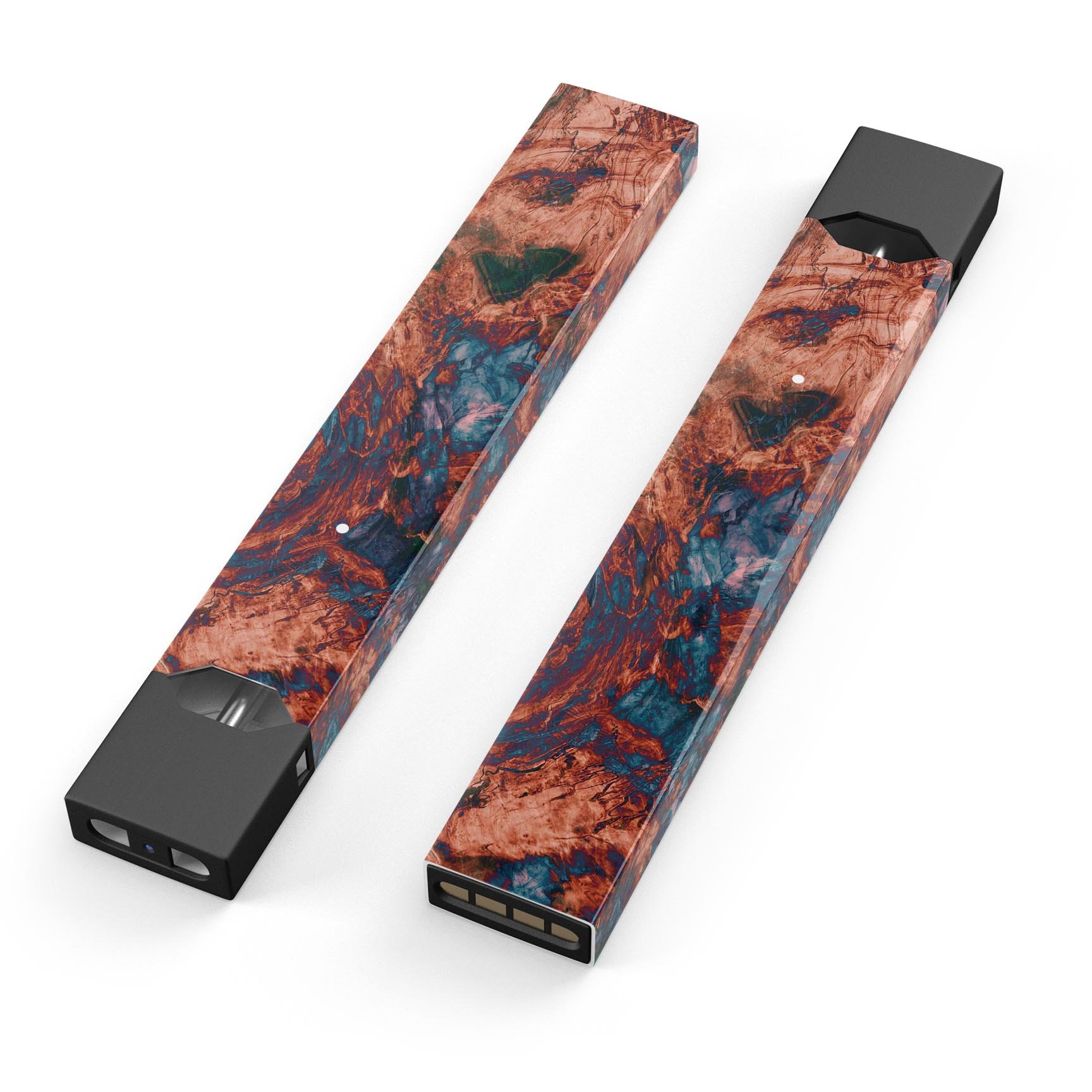 Liquid Abstract Paint Remix V81 skin-wrap for JUUL device, showcasing vibrant colors and a sleek design.