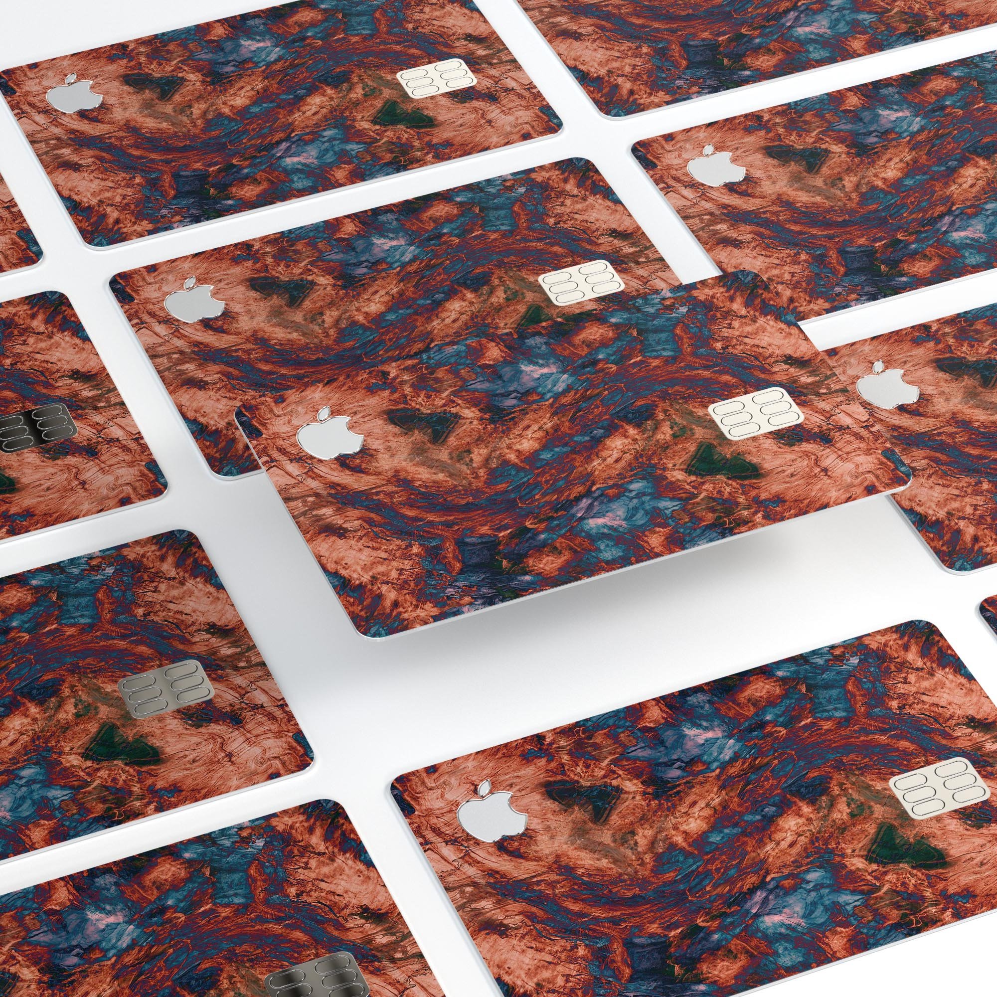 Liquid Abstract Paint Remix V81 skin for Apple Card, showcasing vibrant design and premium vinyl material.