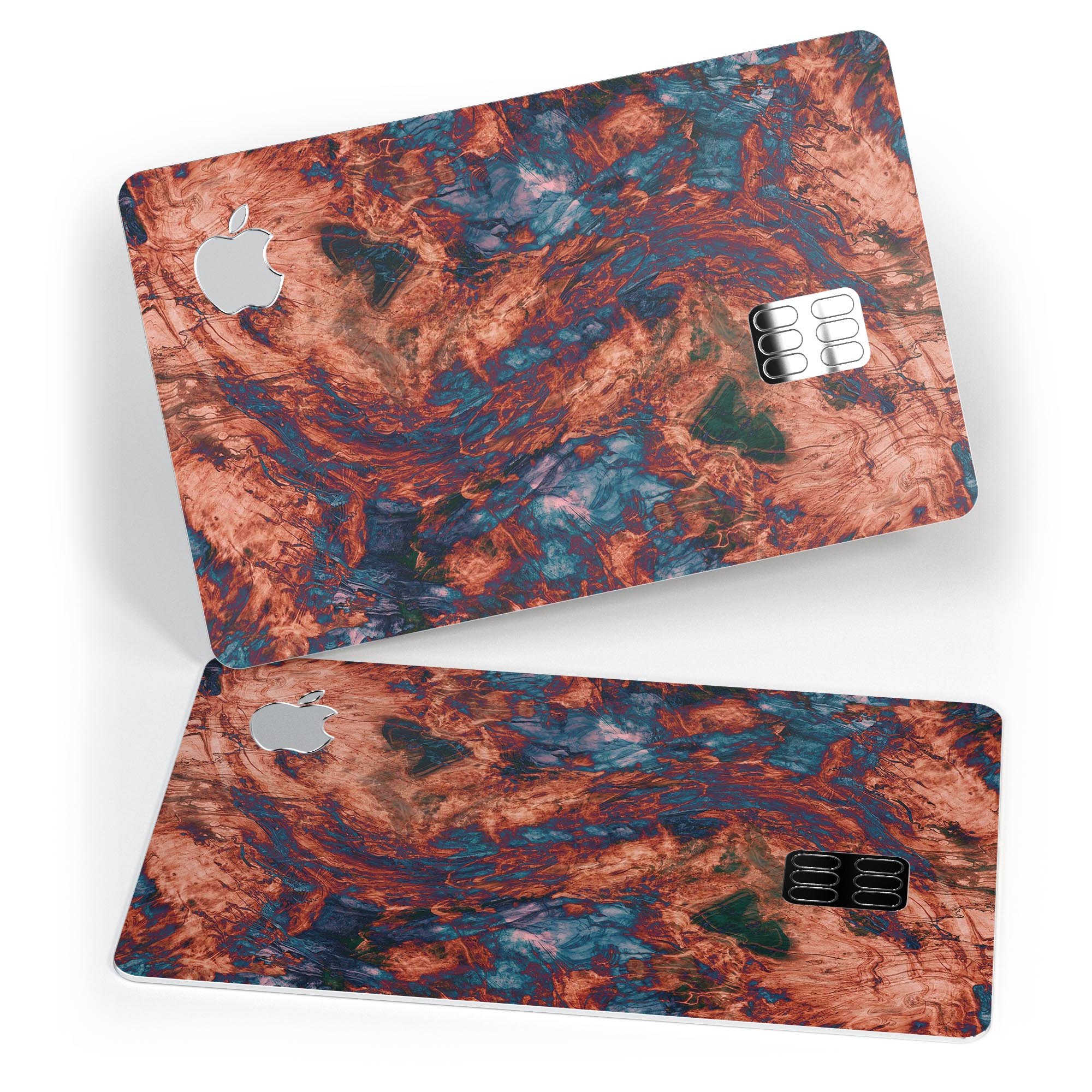 Liquid Abstract Paint Remix V81 skin for Apple Card, showcasing vibrant design and premium vinyl material.