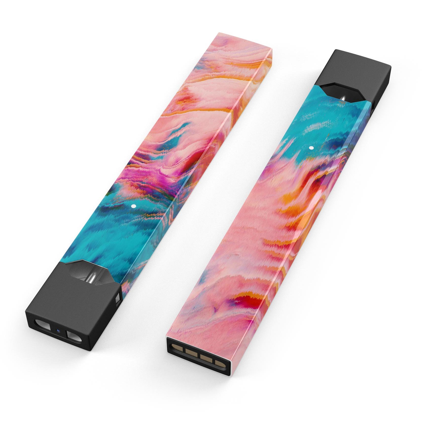 Liquid Abstract Paint Remix V84 skin-wrap for JUUL device, featuring vibrant colors and a protective design.
