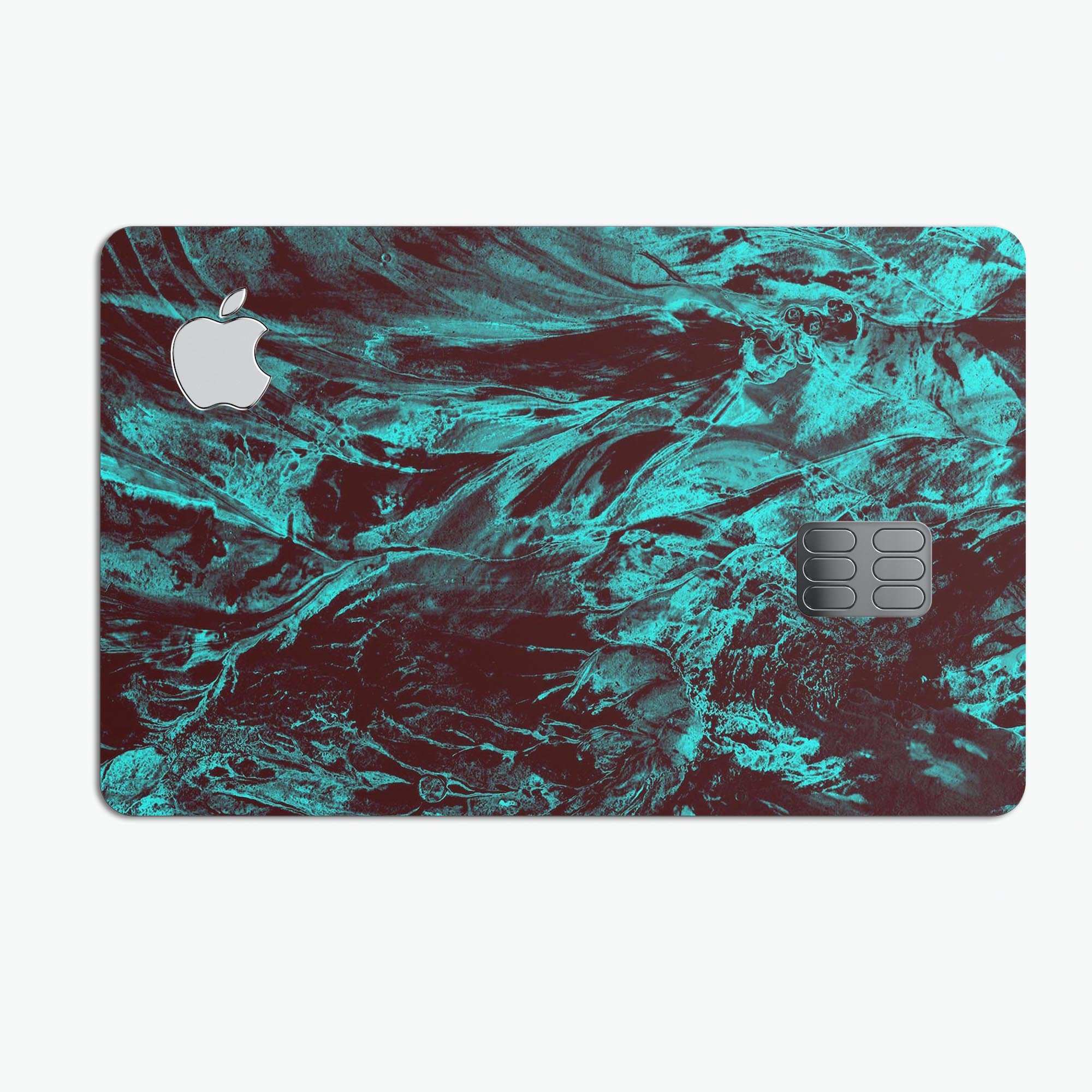 Liquid Abstract Paint Remix V85 skin kit for Apple Card, showcasing premium vinyl design and protective features.