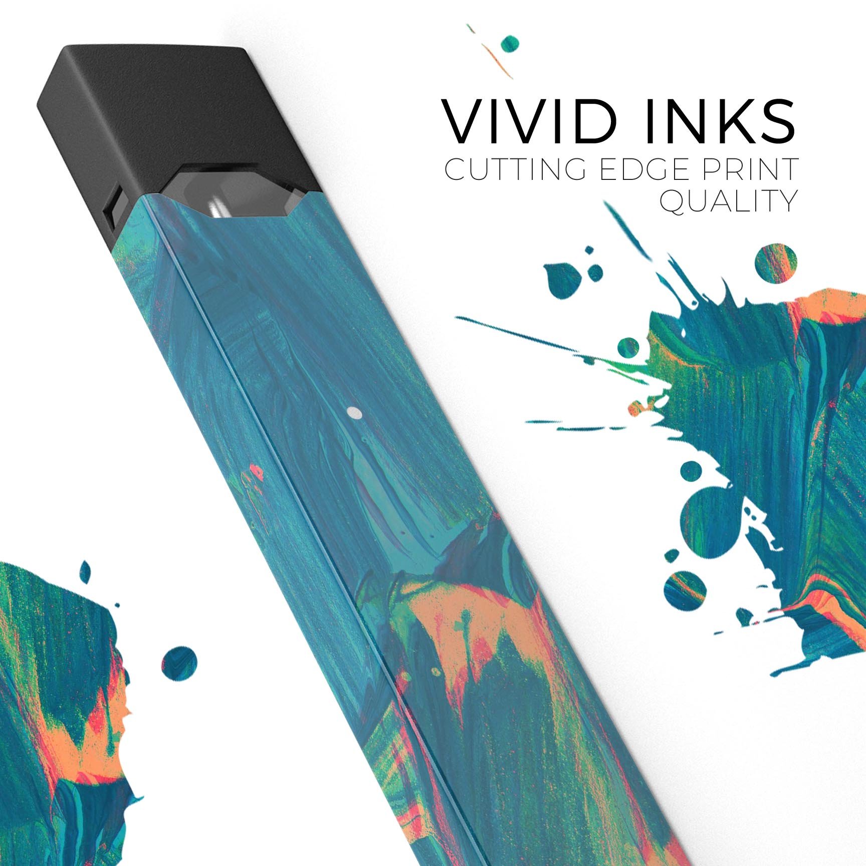 Liquid Abstract Paint Remix V89 skin wrap for JUUL device, showcasing vibrant abstract design and premium quality.