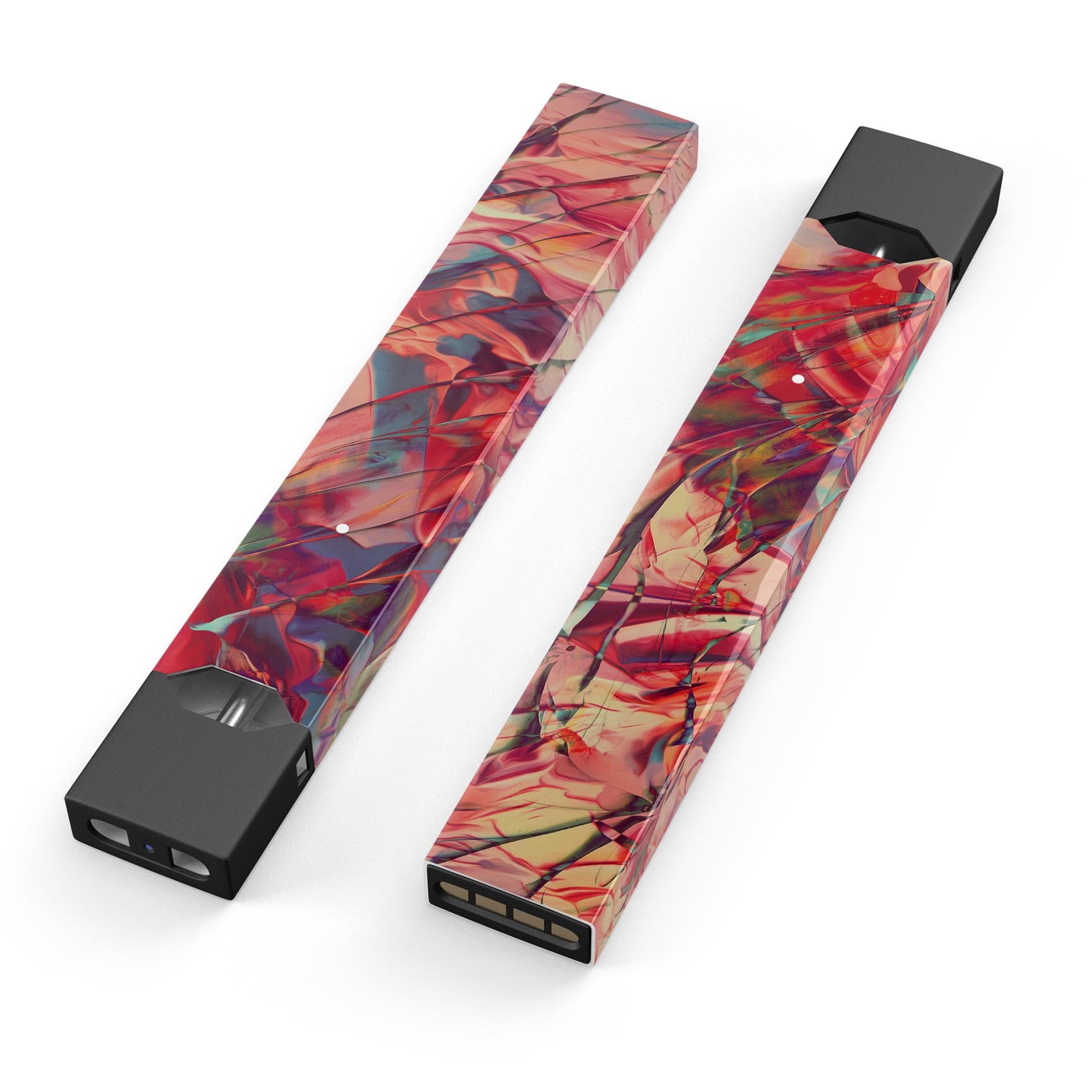 Liquid Abstract Paint Remix V9 skin wrap for JUUL device, showcasing vibrant colors and a sleek design.