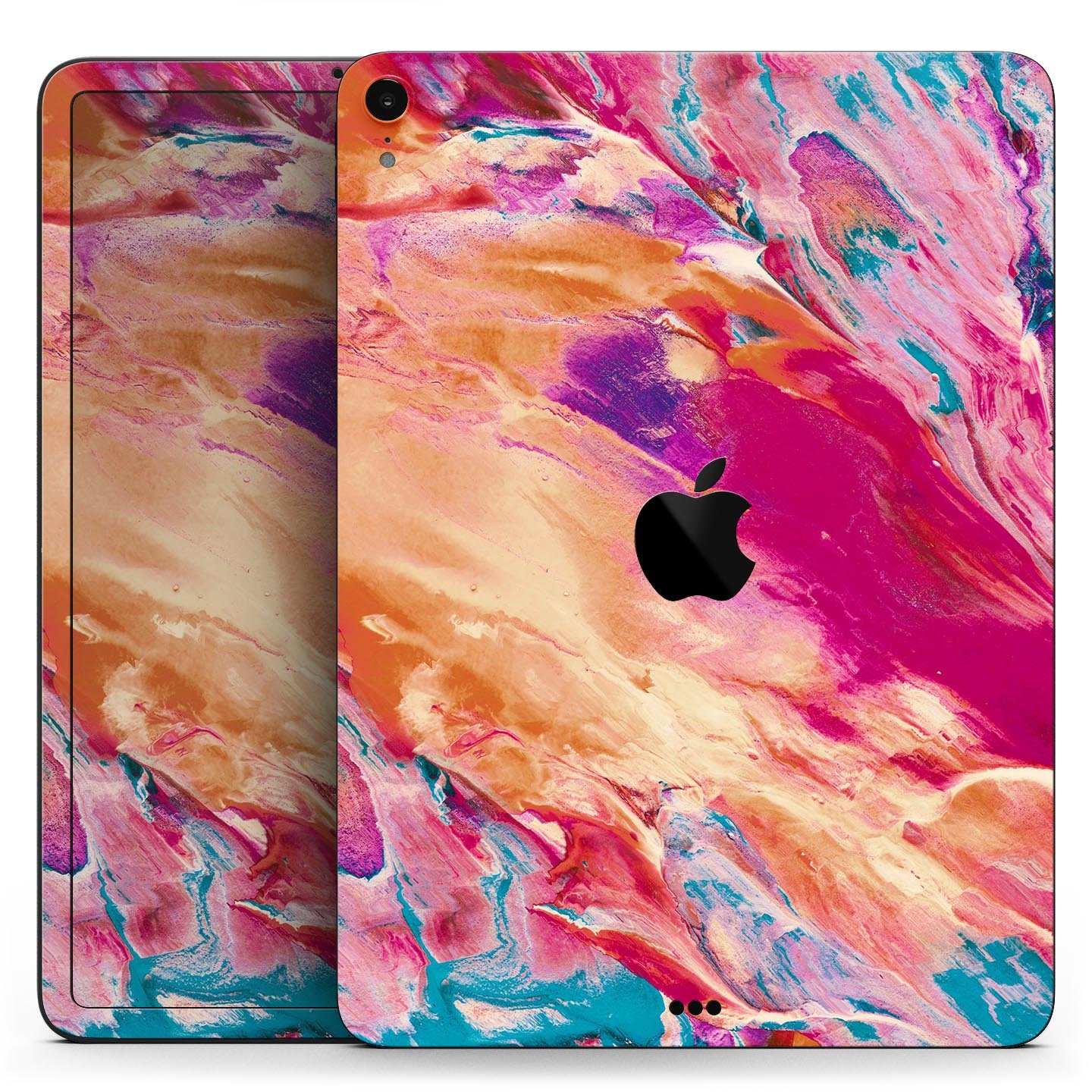 Liquid Abstract Paint Remix V90 skin decal for Apple devices, showcasing vibrant abstract design and premium 3M material.