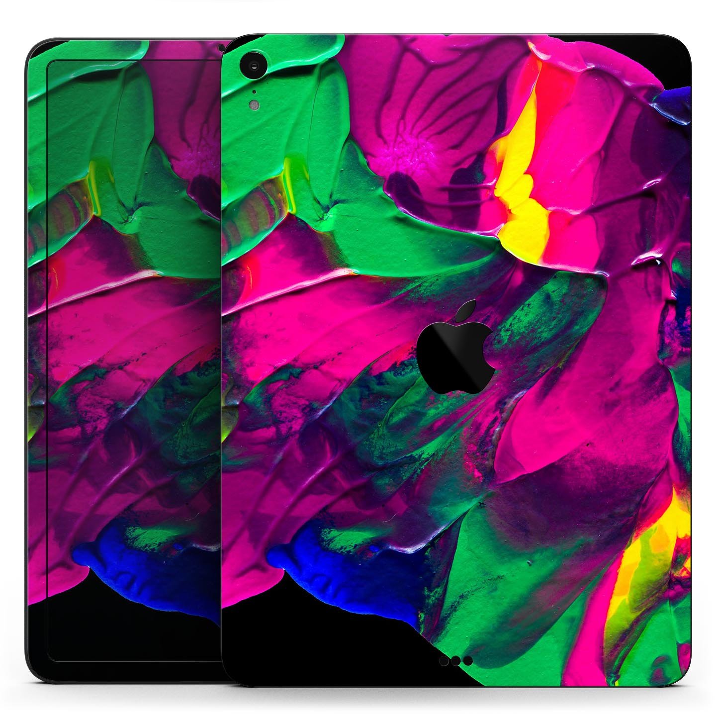 Liquid Abstract Paint V12 skin decal for Apple iPad, showcasing vibrant abstract design and premium 3M material.