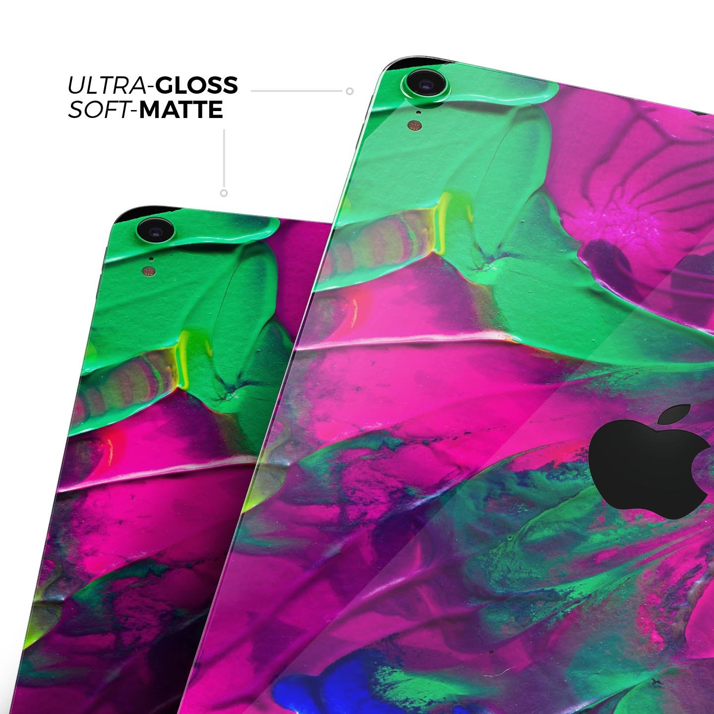 Liquid Abstract Paint V12 skin decal for Apple iPad, showcasing vibrant abstract design and premium 3M material.