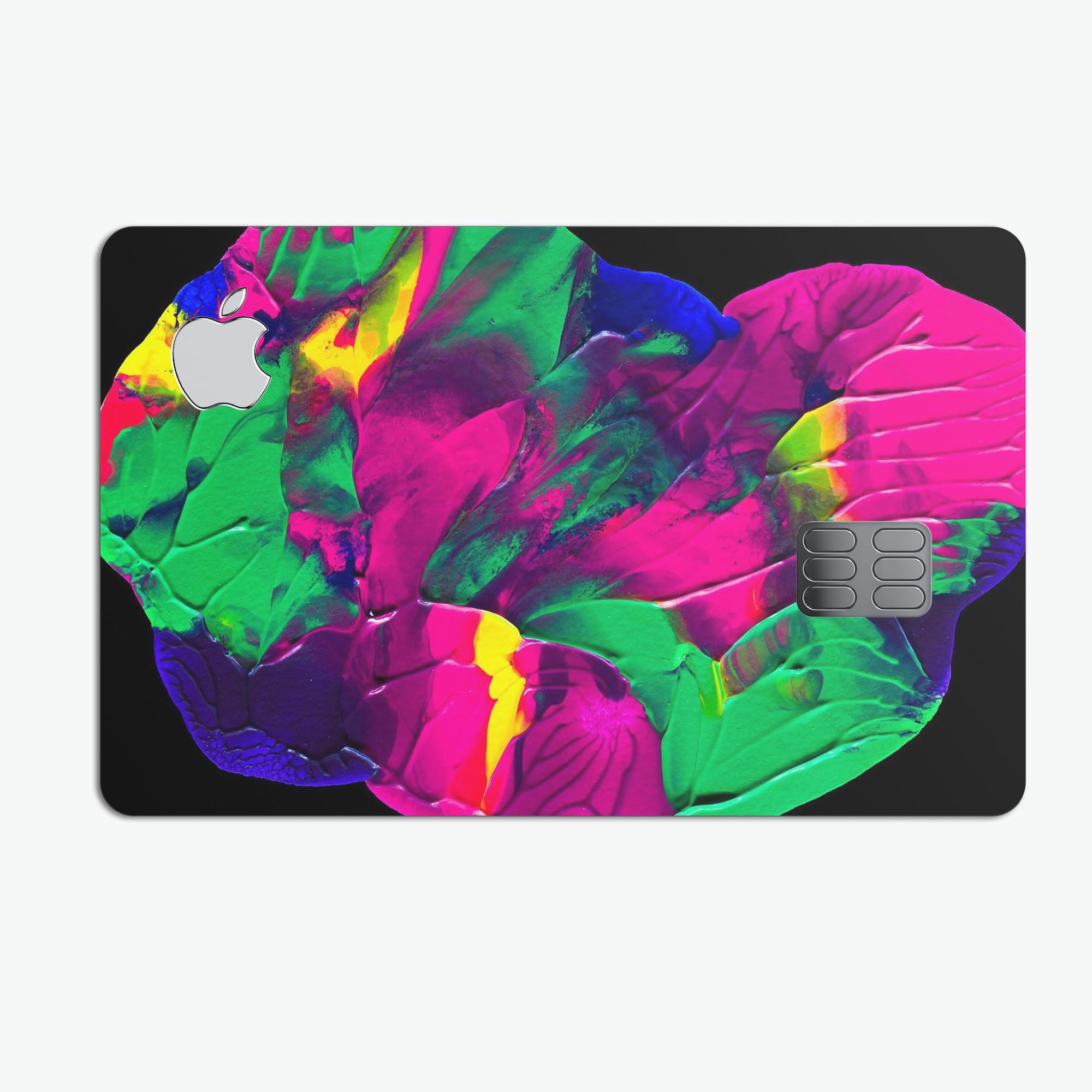 Liquid Abstract Paint V12 skin for Apple Card, showcasing premium vinyl design with ultra-gloss finish.