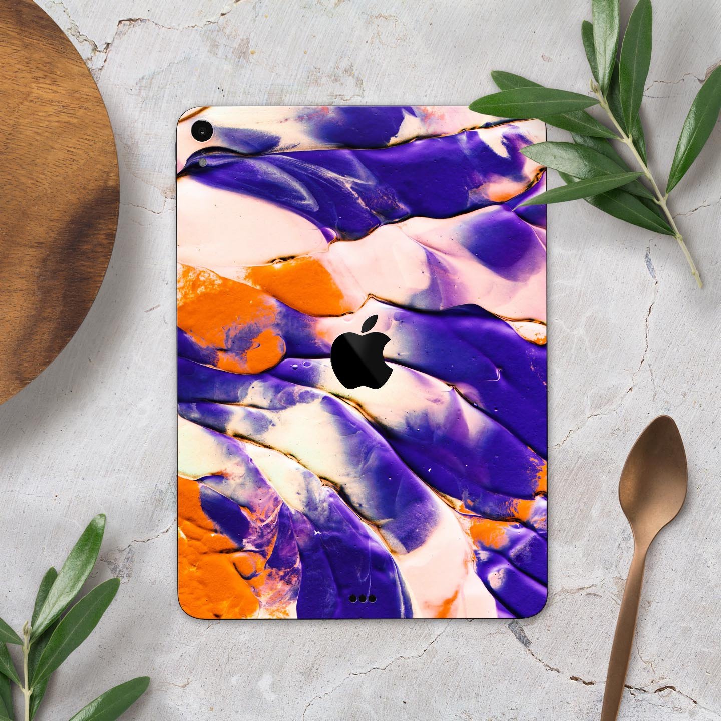 Liquid Abstract Paint V13 skin decal for Apple iPad, showcasing vibrant abstract design and premium 3M material.