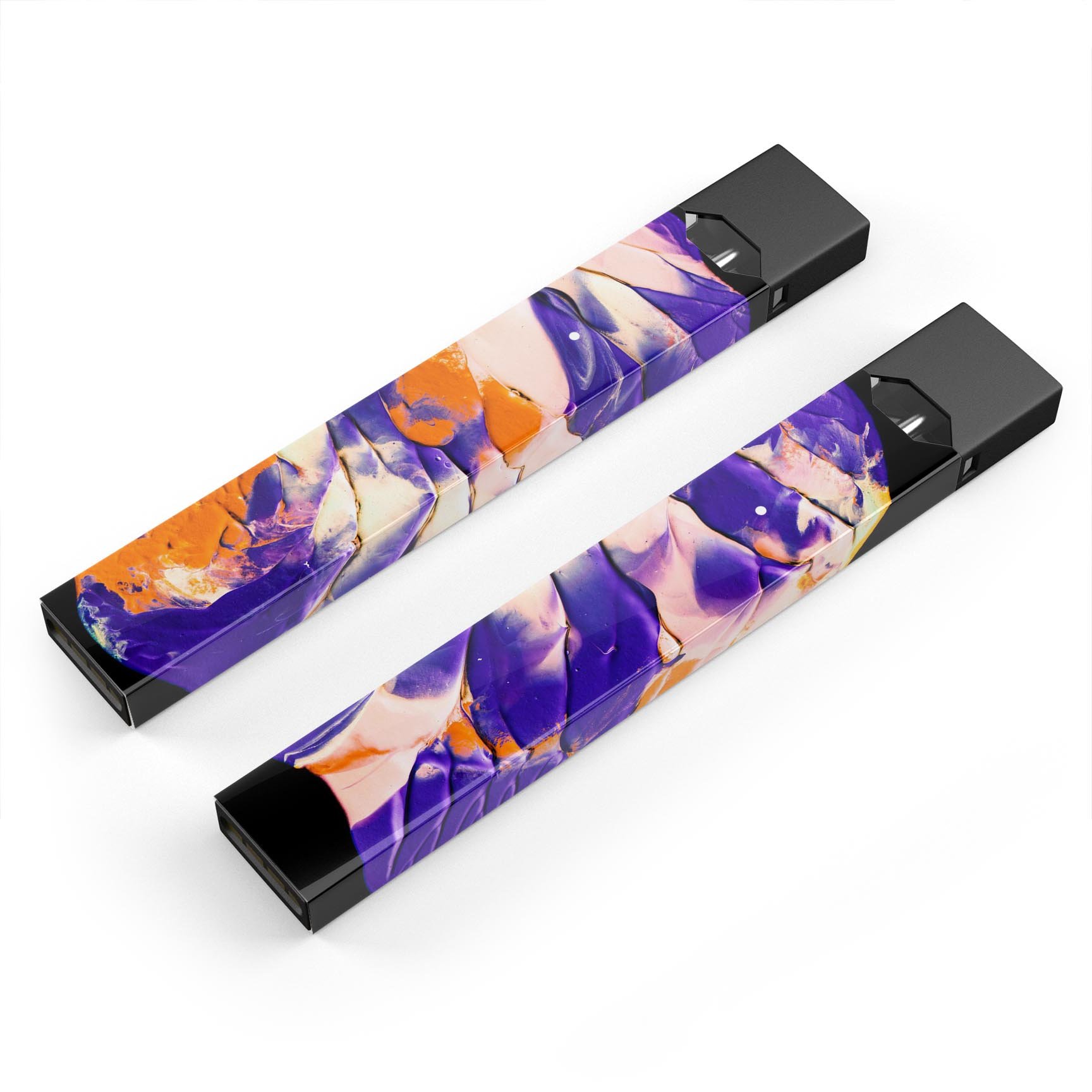 Liquid Abstract Paint V13 skin-wrap sticker designed for JUUL vaping device, showcasing vibrant abstract design and protective features.