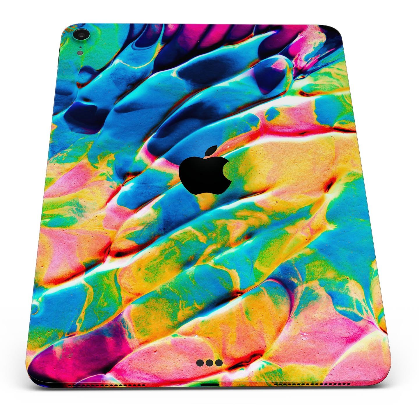 Liquid Abstract Paint V14 skin decal for Apple iPad, showcasing vibrant colors and premium 3M material.