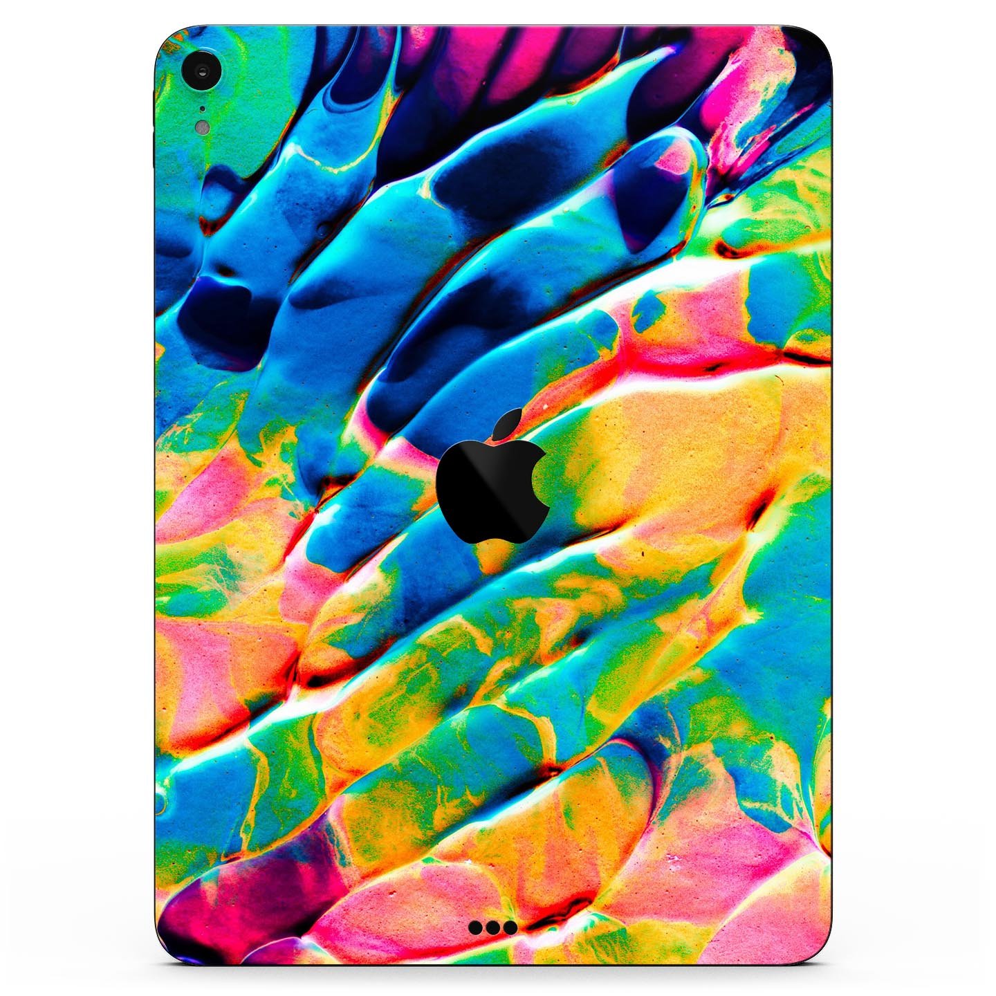 Liquid Abstract Paint V14 skin decal for Apple iPad, showcasing vibrant colors and premium 3M material.
