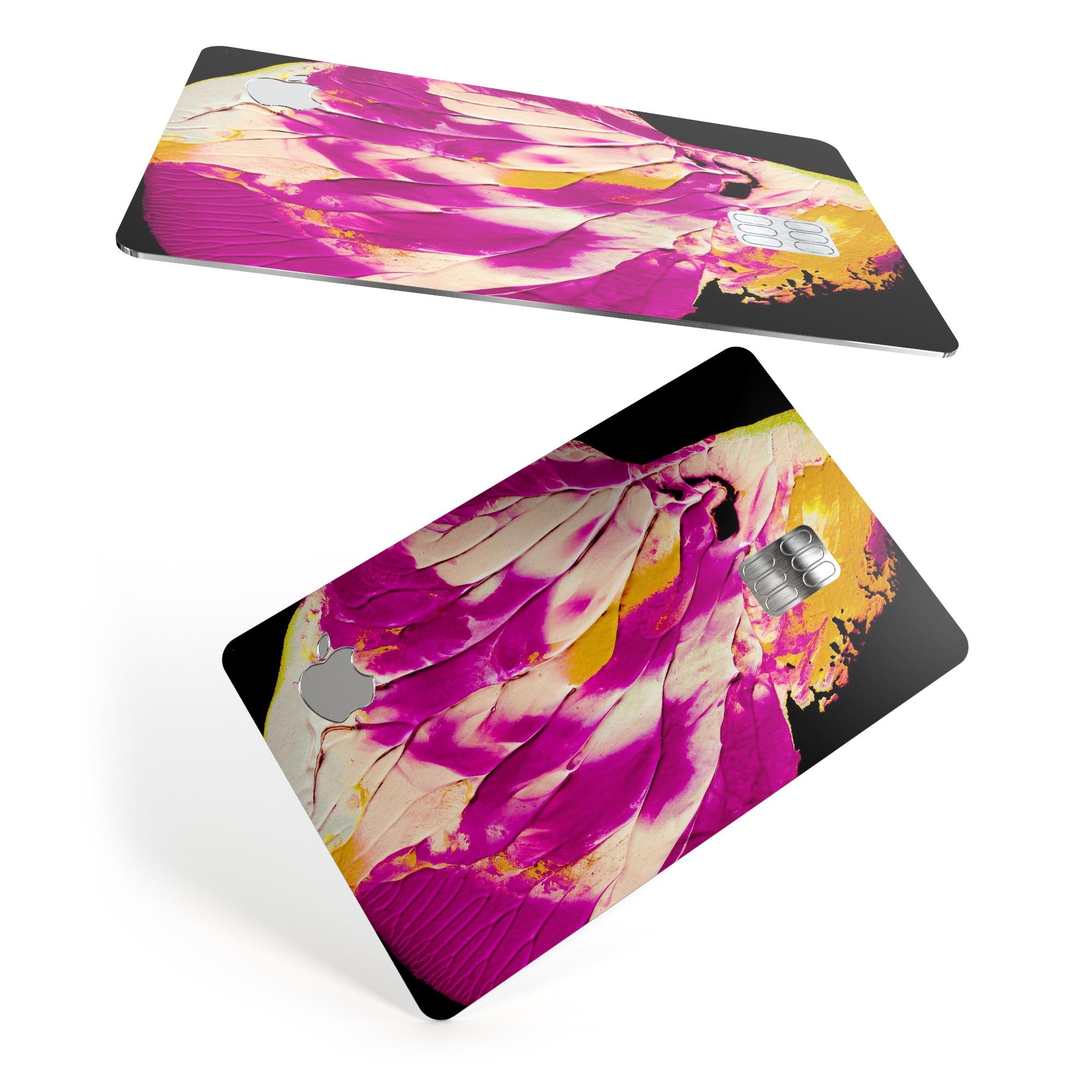 Liquid Abstract Paint V15 skin kit for Apple Card, showcasing premium vinyl design and finishes.