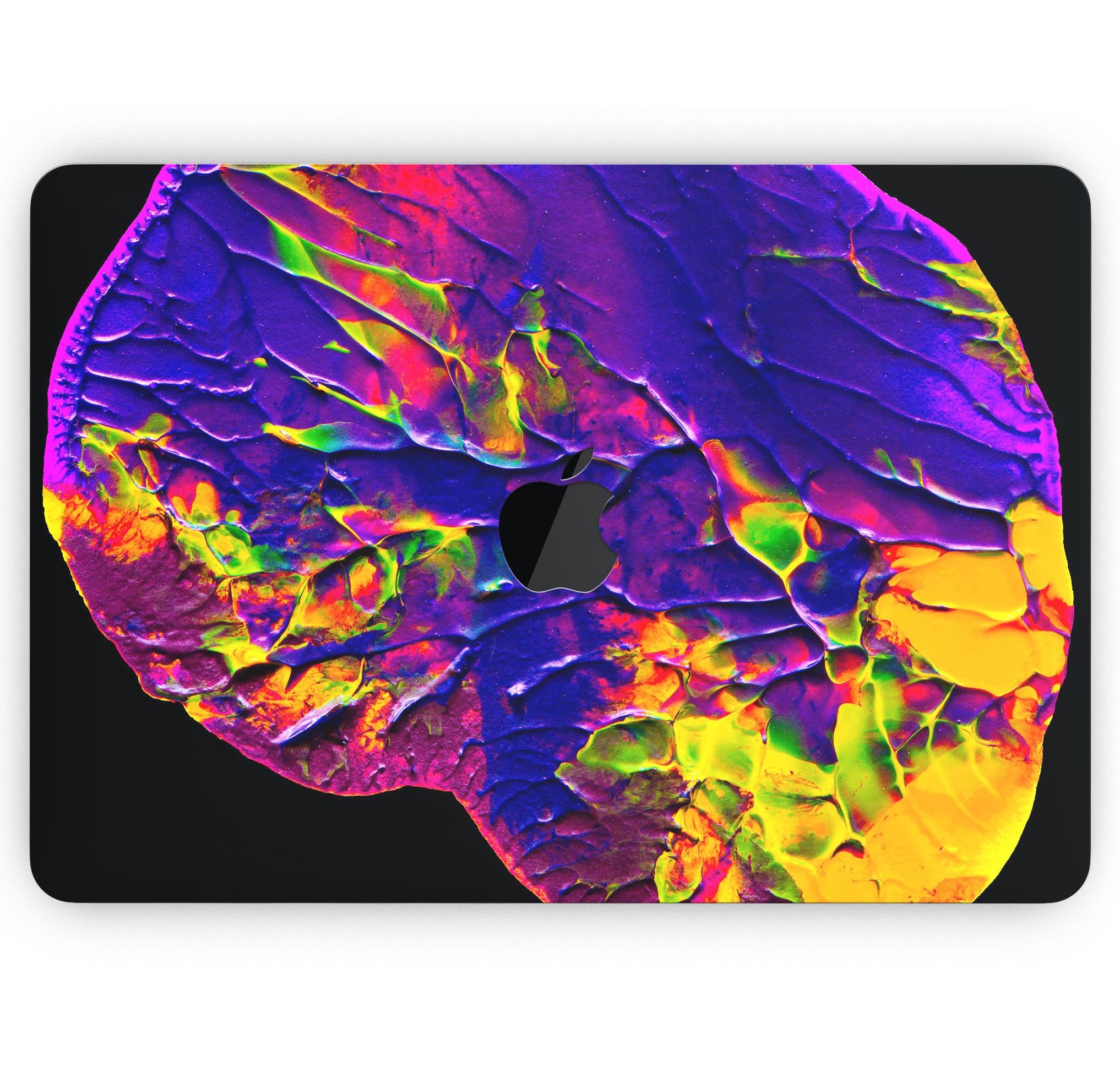 Liquid Abstract Paint V16 skin decal wrap kit for Apple MacBook, showcasing vibrant colors and a sleek design.