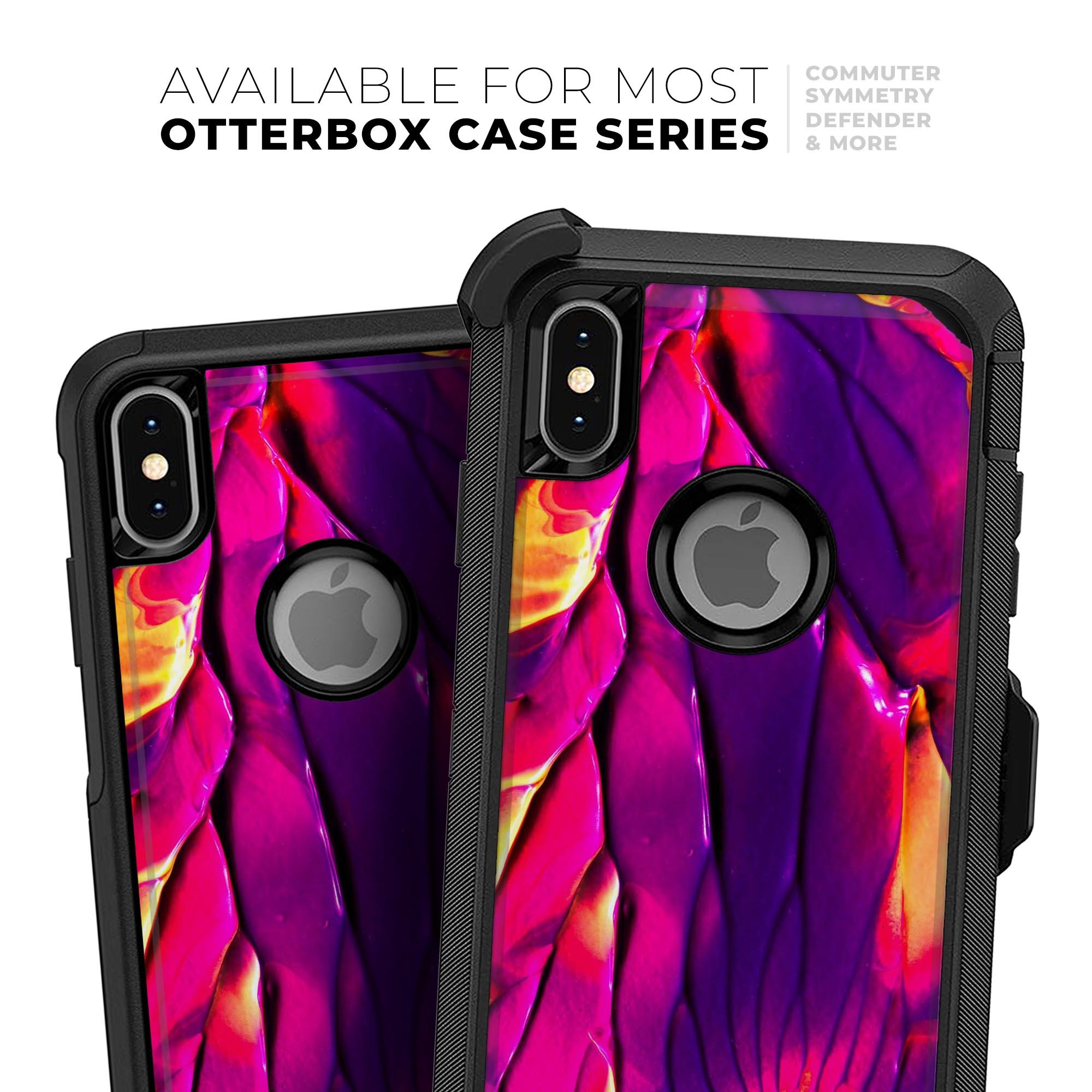Liquid Abstract Paint V17 Skin Kit for iPhone OtterBox Cases featuring vibrant abstract design and premium materials.