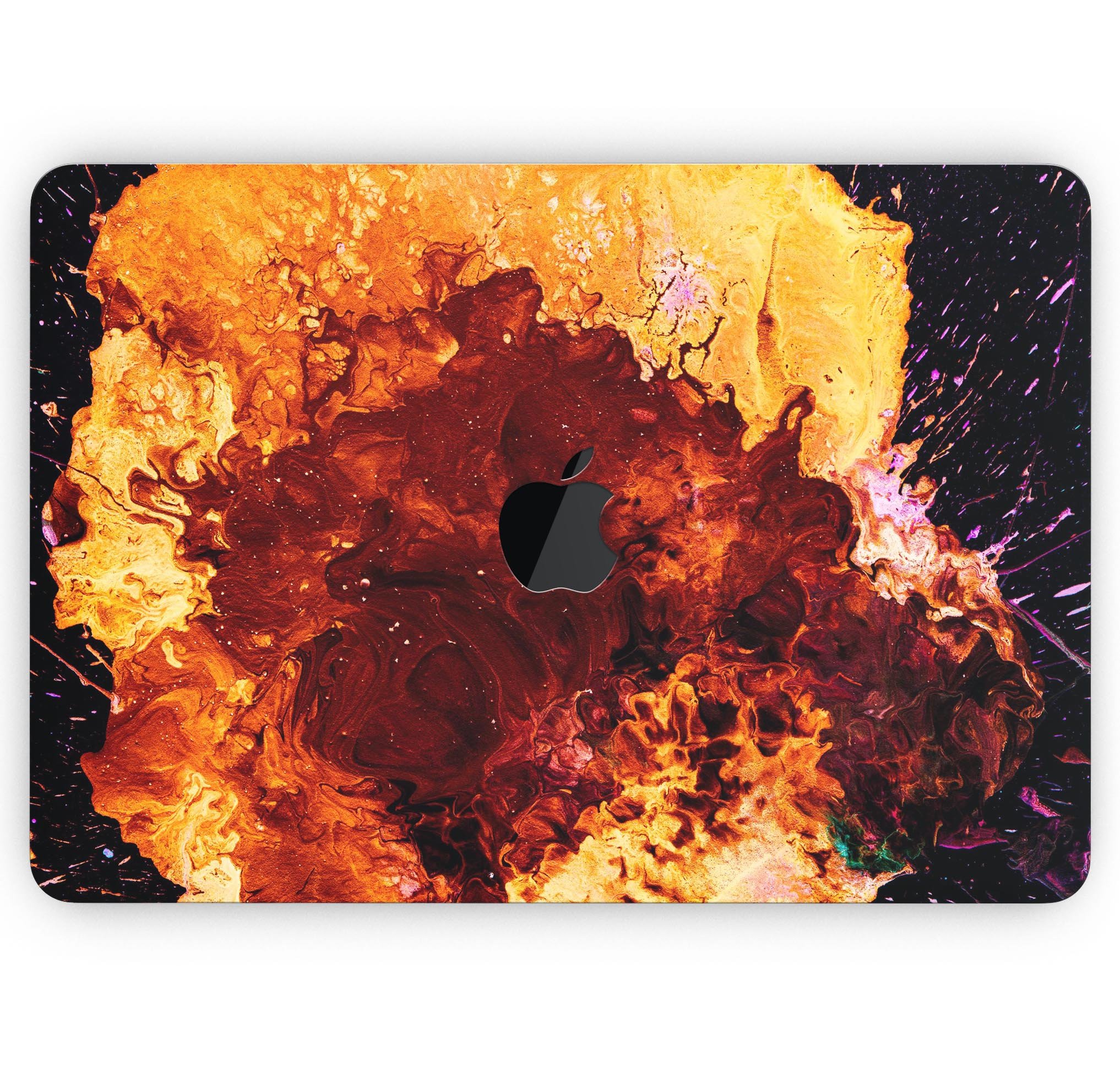 Liquid Abstract Paint V18 skin decal wrap kit for MacBook, showcasing vibrant colors and a sleek design.
