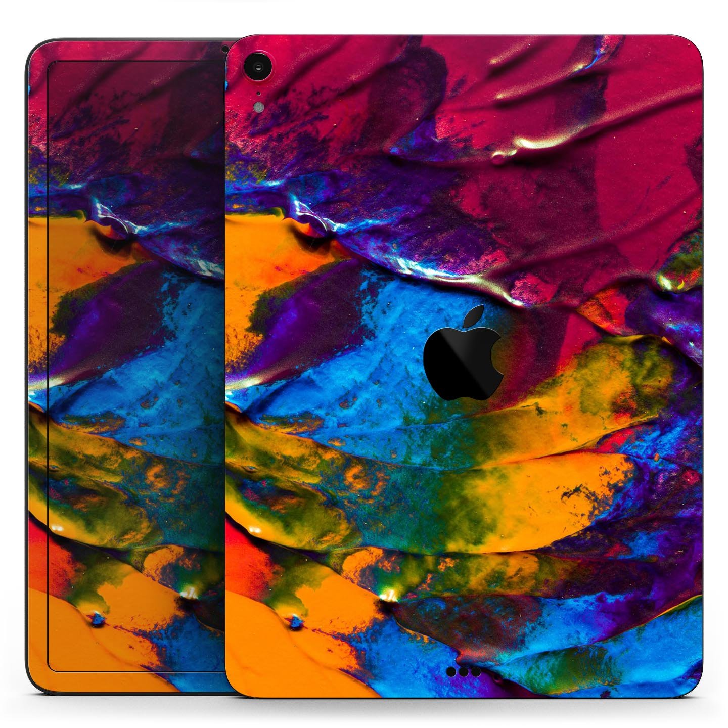Liquid Abstract Paint V19 skin decal for Apple iPad, showcasing vibrant abstract design and premium 3M material.