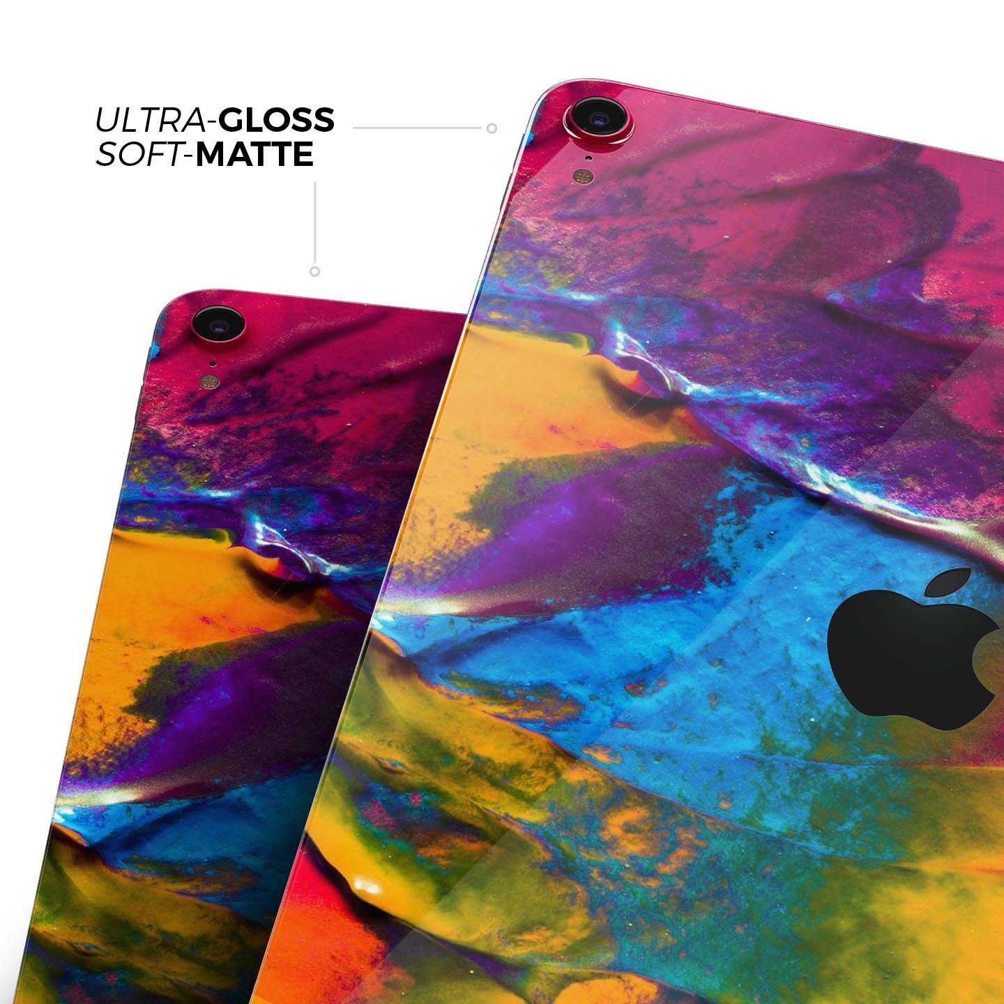 Liquid Abstract Paint V19 skin decal for Apple iPad, showcasing vibrant abstract design and premium 3M material.