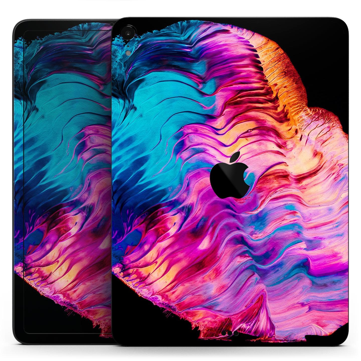 Liquid Abstract Paint V2 skin decal for Apple iPad Pro, showcasing vibrant colors and a sleek design for full body protection.
