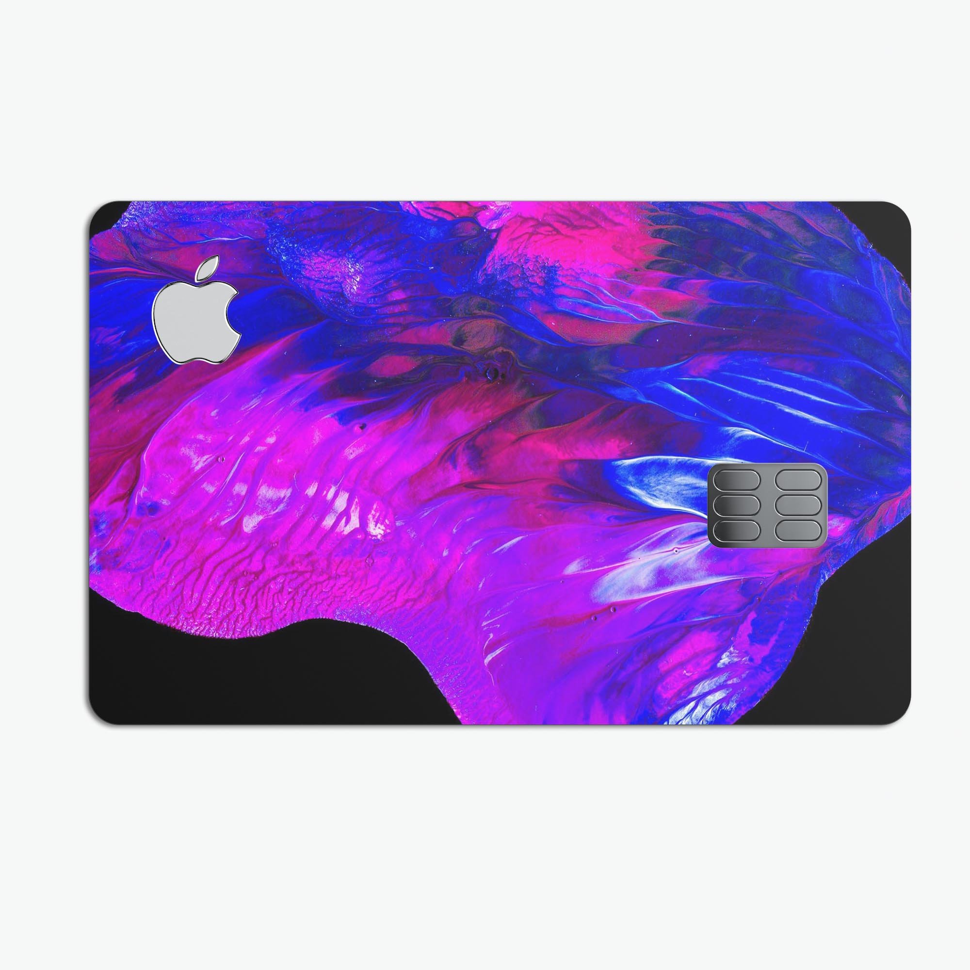 Liquid Abstract Paint V22 skin kit for Apple Card, showcasing premium vinyl material and stylish finishes.