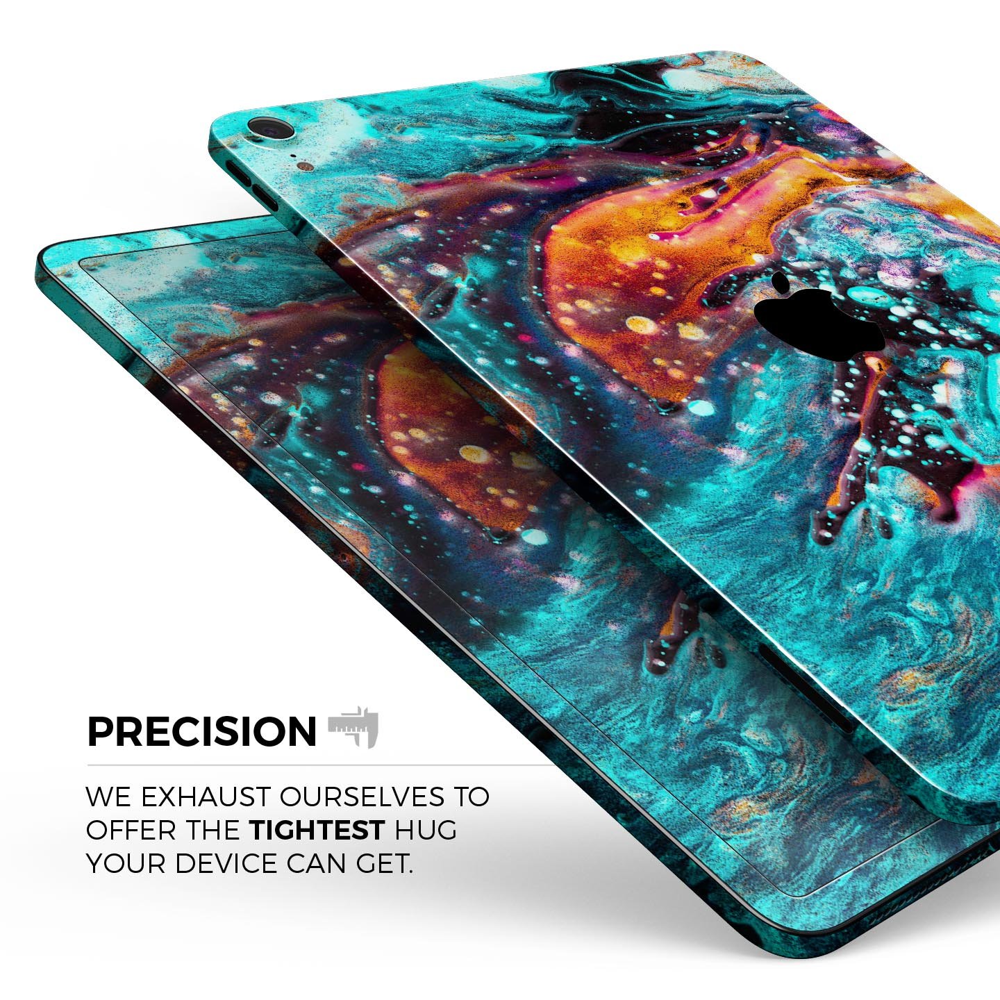 Liquid Abstract Paint V21 skin decal for Apple iPad, showcasing vibrant abstract design and premium 3M material.