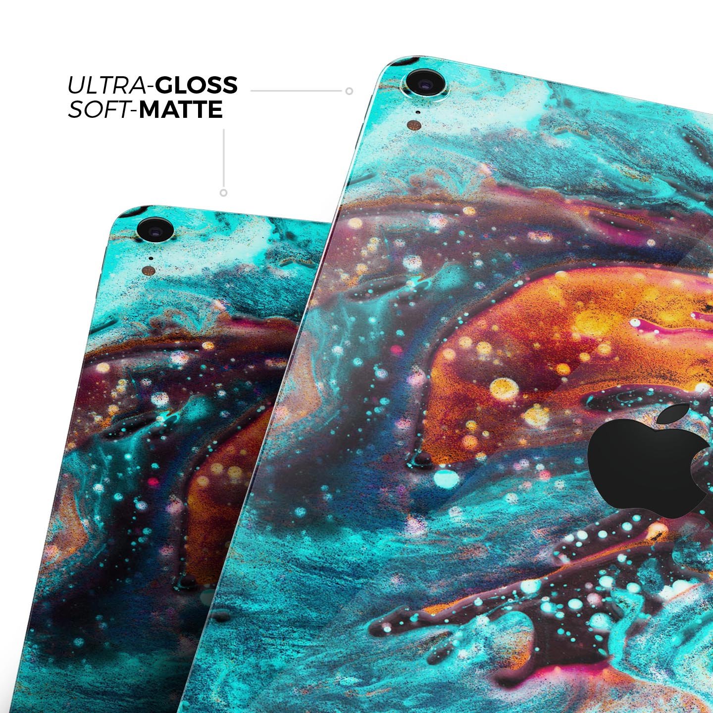 Liquid Abstract Paint V21 skin decal for Apple iPad, showcasing vibrant abstract design and premium 3M material.