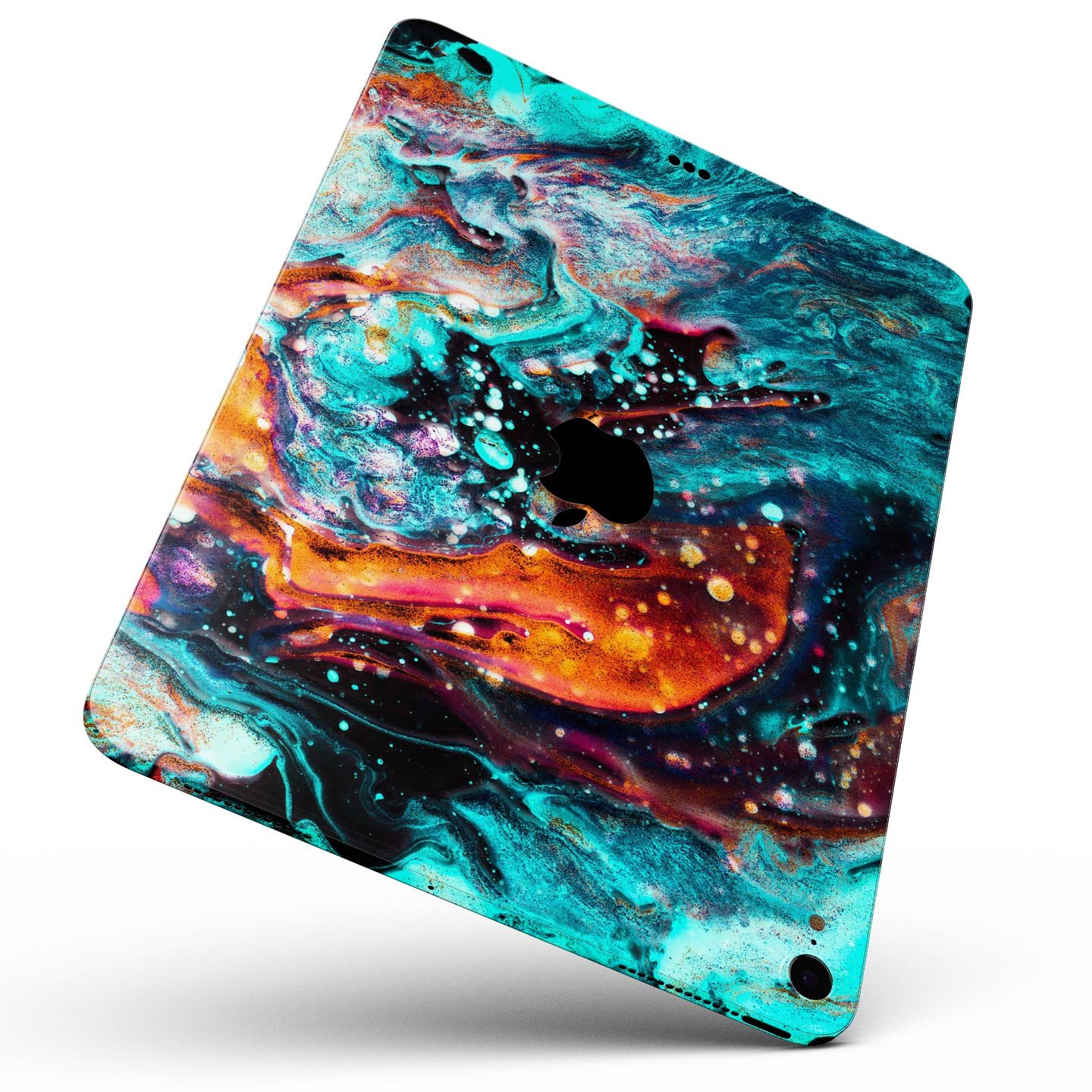 Liquid Abstract Paint V21 skin decal for Apple iPad, showcasing vibrant abstract design and premium 3M material.