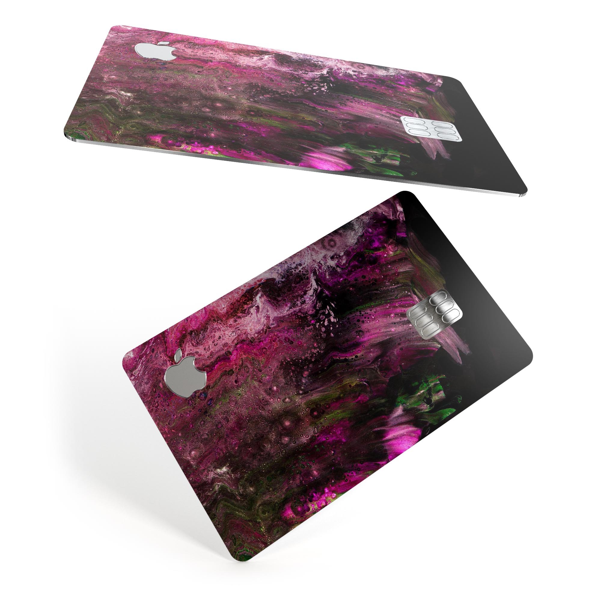Liquid Abstract Paint V23 skin kit for Apple Card, showcasing premium vinyl design and finishes.