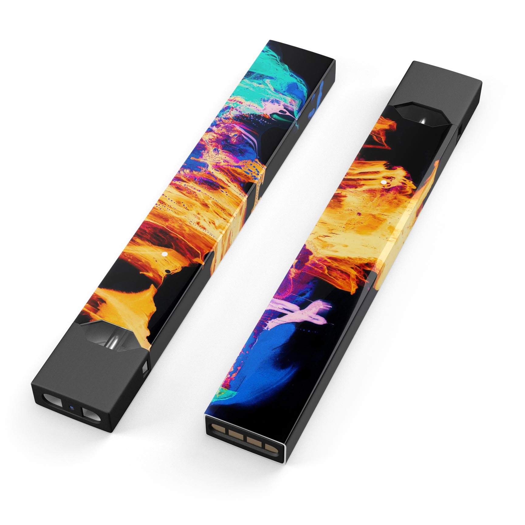 Liquid Abstract Paint V26 skin-wrap sticker designed for JUUL vaping device, showcasing vibrant abstract design and premium quality.