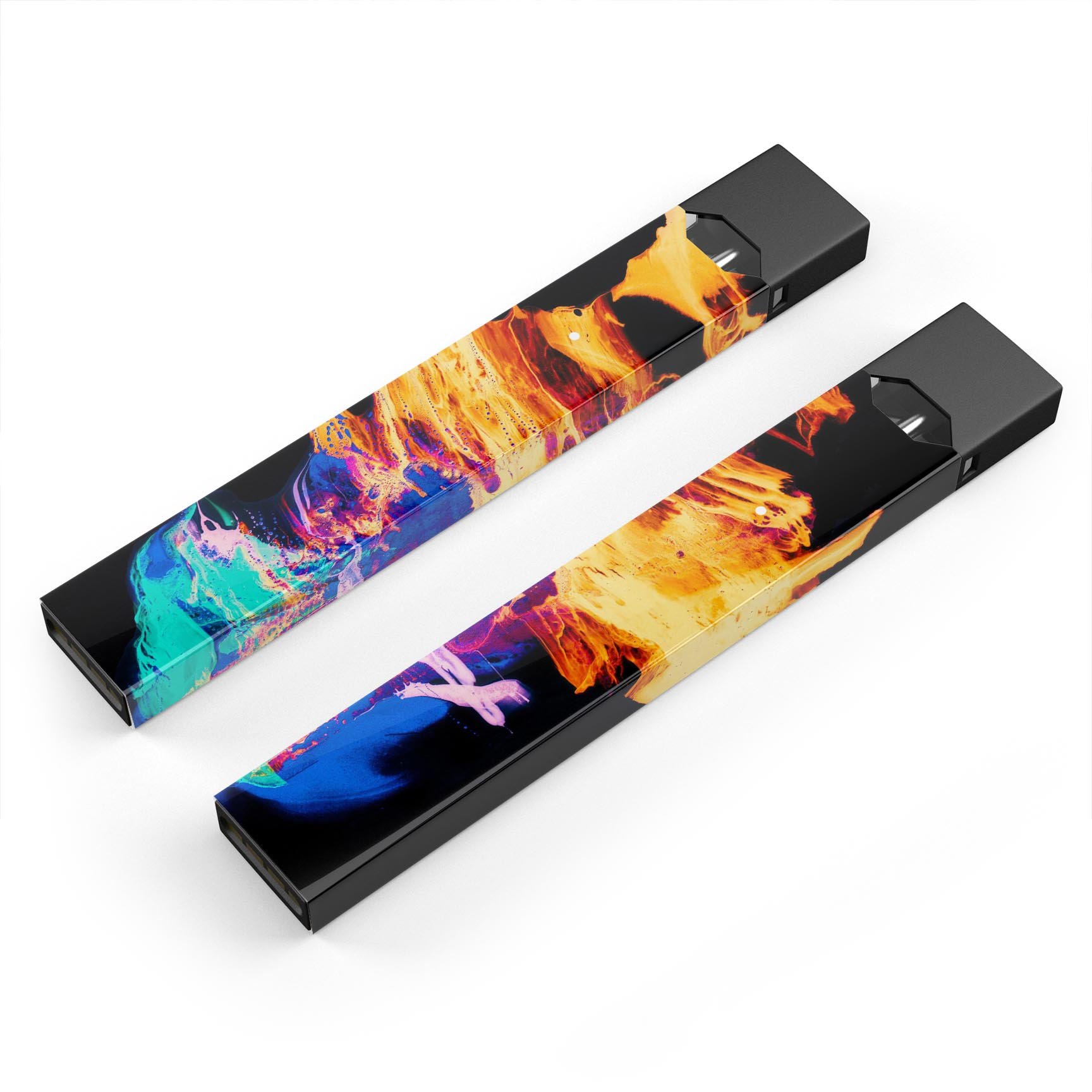 Liquid Abstract Paint V26 skin-wrap sticker designed for JUUL vaping device, showcasing vibrant abstract design and premium quality.