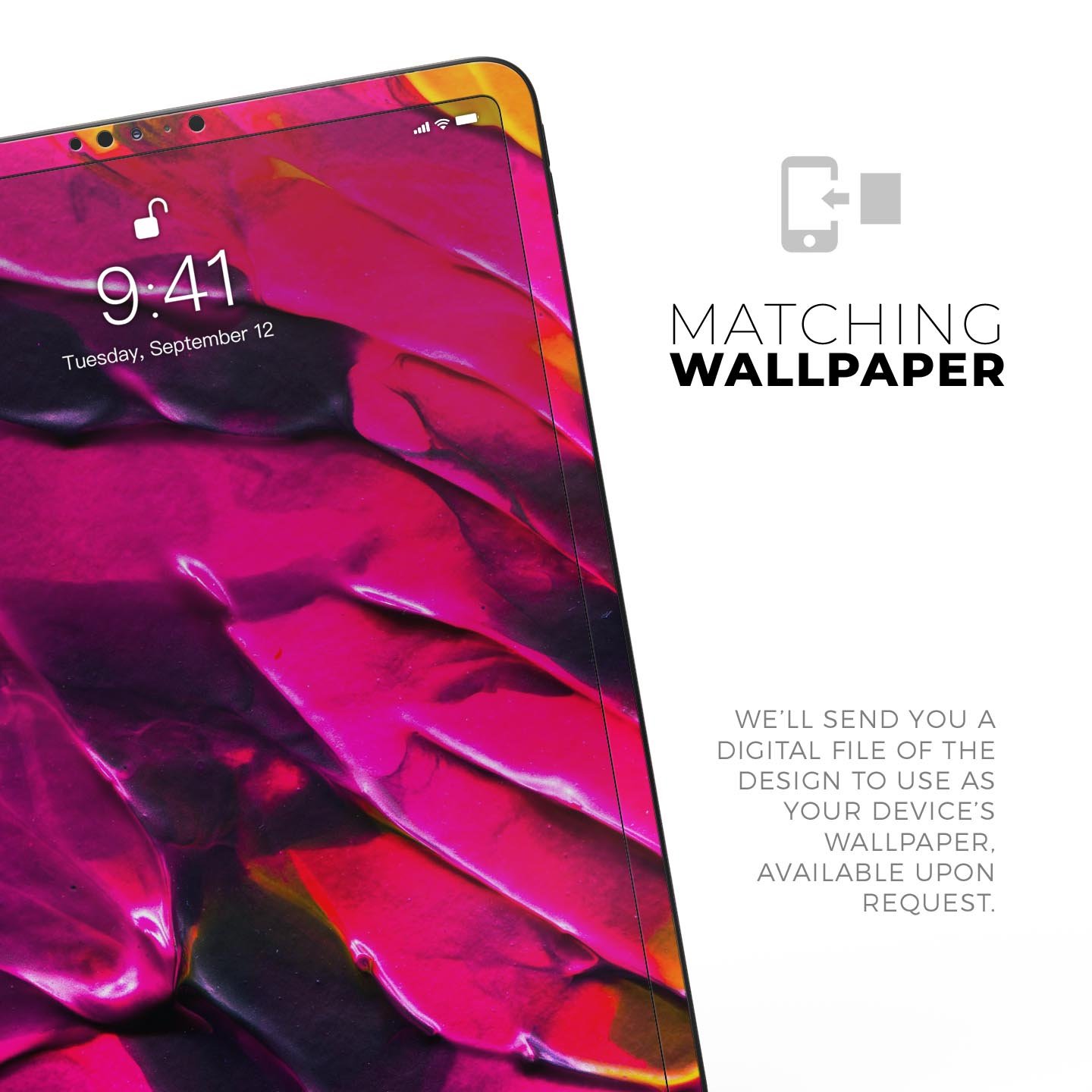 Liquid Abstract Paint V29 skin decal for Apple iPad, showcasing vibrant colors and a sleek design.