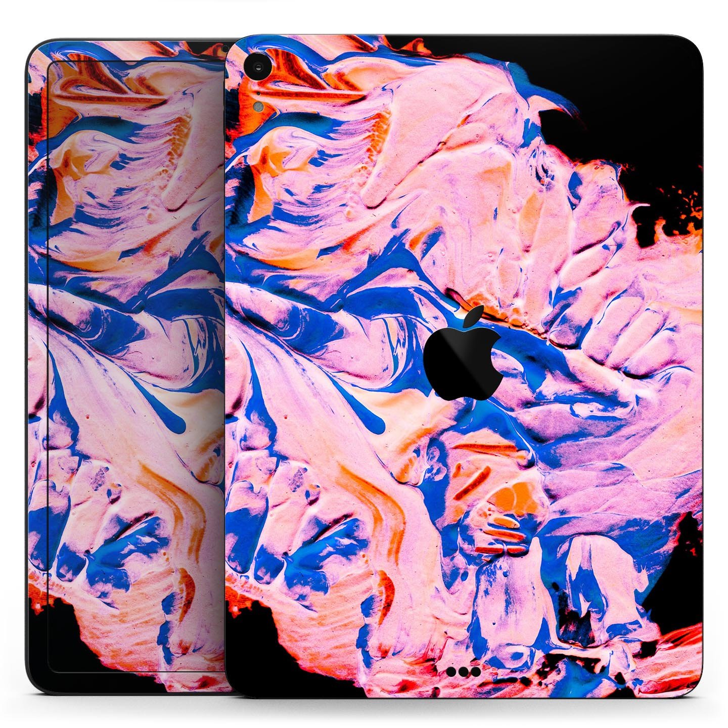 Liquid Abstract Paint V3 skin decal for Apple iPad Pro, showcasing vibrant colors and a sleek design for full body protection.