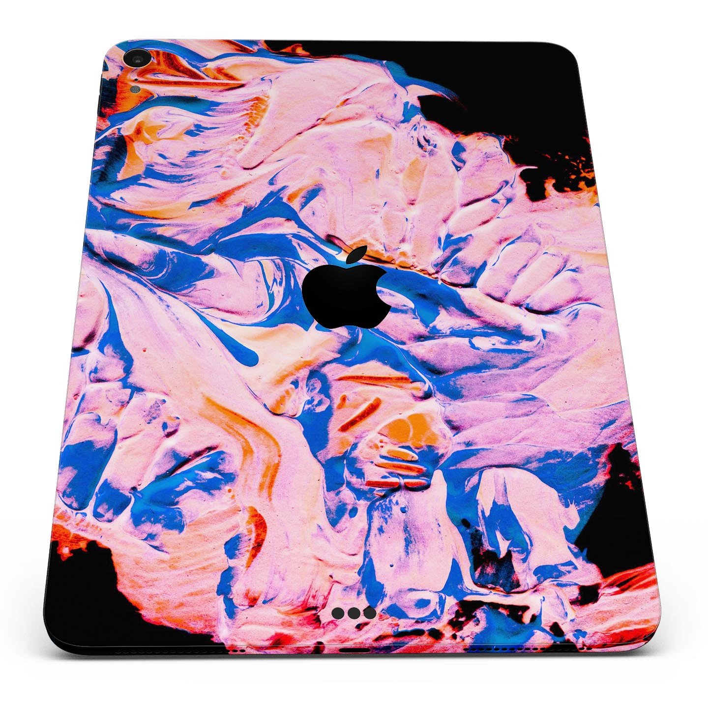 Liquid Abstract Paint V3 skin decal for Apple iPad Pro, showcasing vibrant colors and a sleek design for full body protection.
