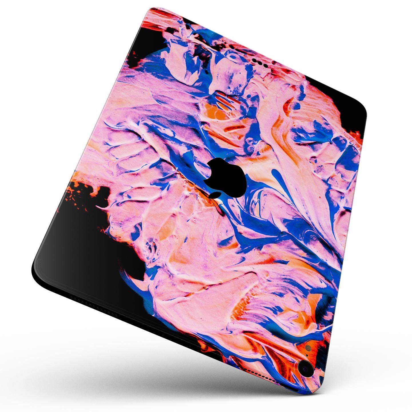 Liquid Abstract Paint V3 skin decal for Apple iPad Pro, showcasing vibrant colors and a sleek design for full body protection.