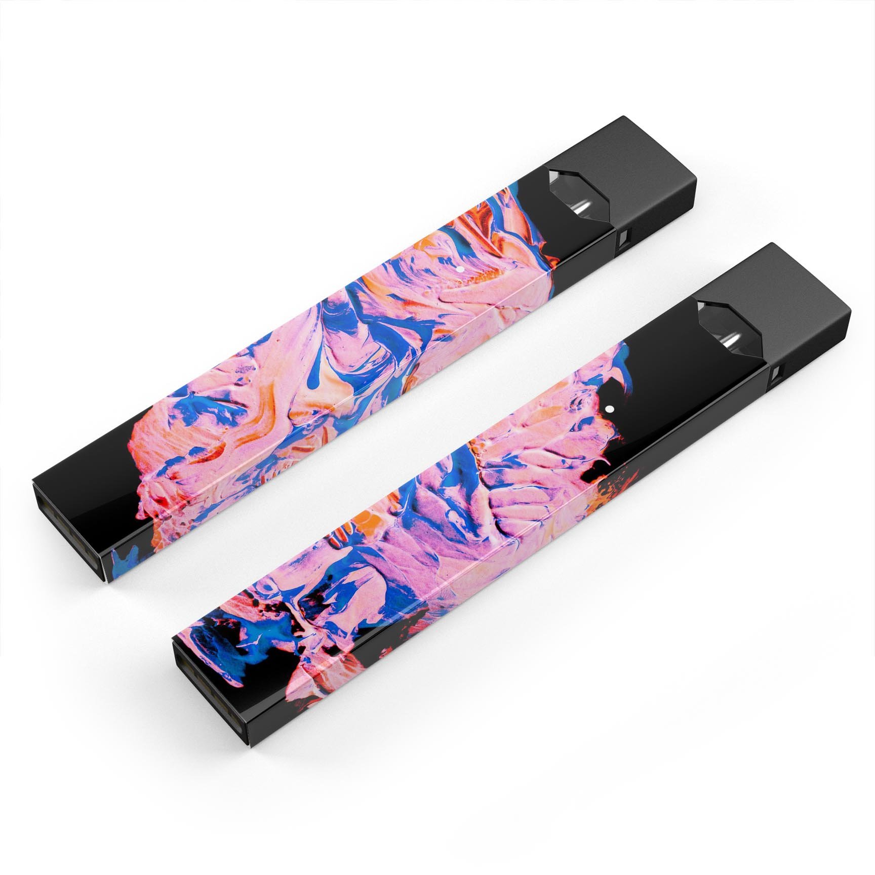 Liquid Abstract Paint V3 skin-wrap sticker designed for JUUL vaping device, showcasing vibrant colors and a sleek design.